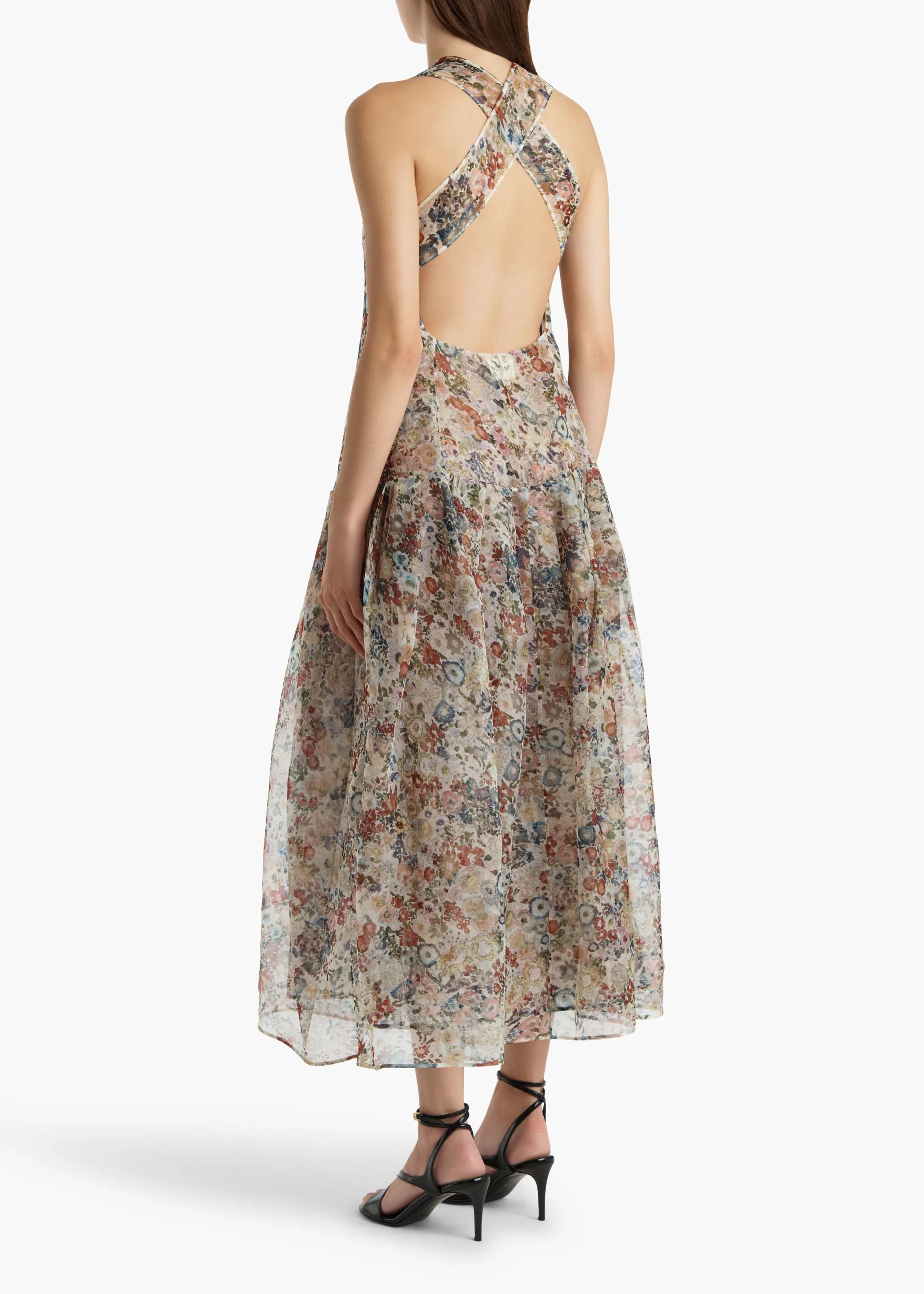 Khaite - Amello Dress in Cream Multi - Image 3