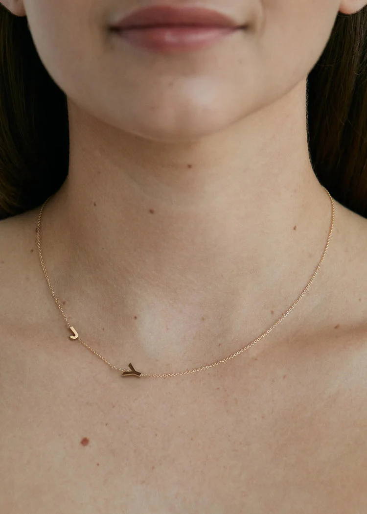 Kinn - Asymmetrical Initial Necklace - Image 3