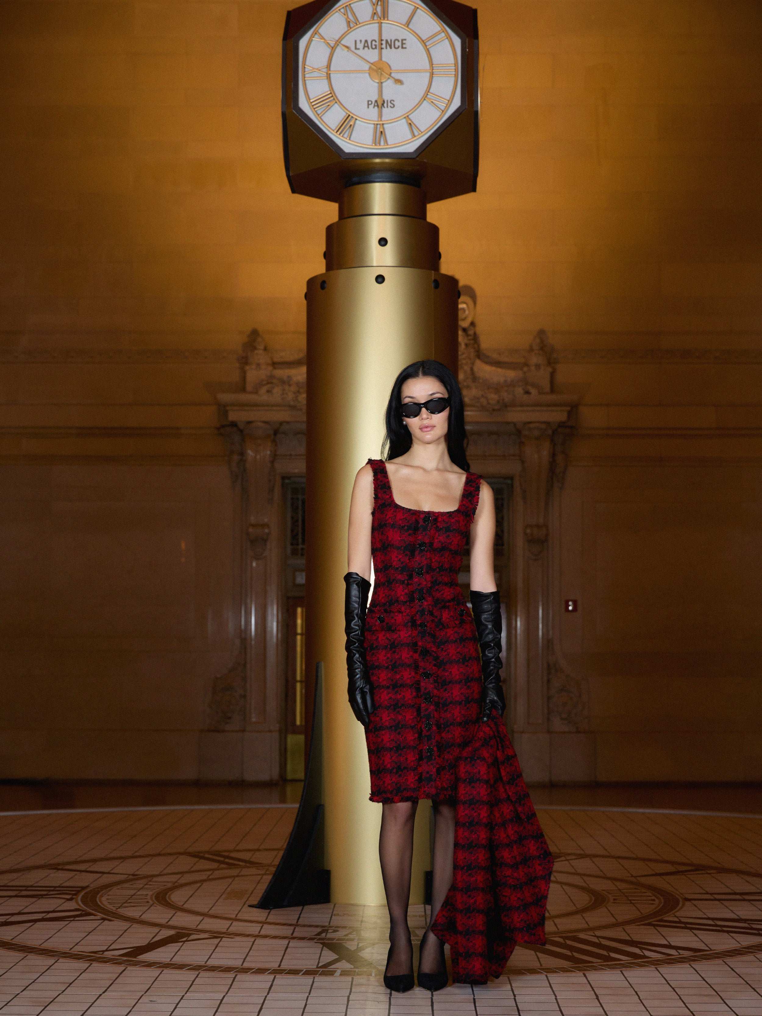L'AGENCE - Aya Tweed Midi Dress - Image 11