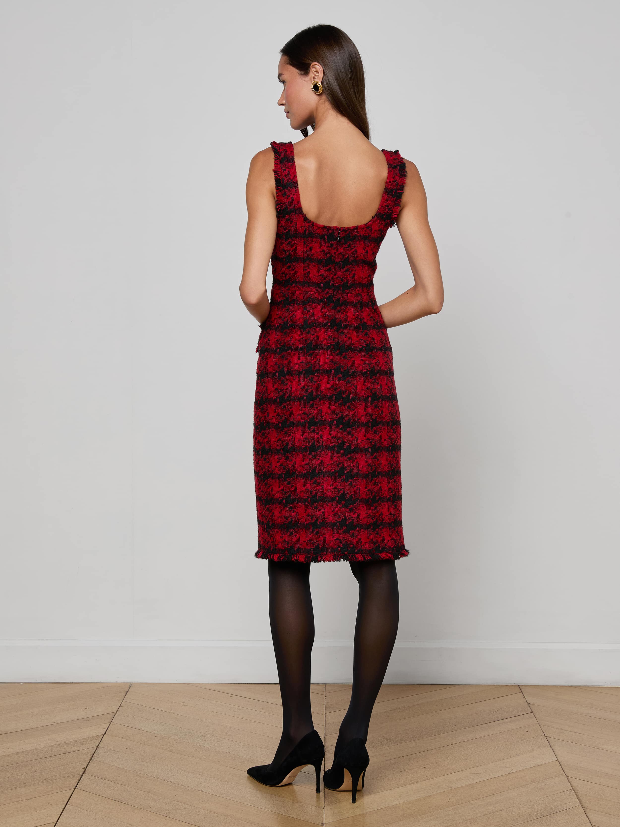 L'AGENCE - Aya Tweed Midi Dress - Image 3