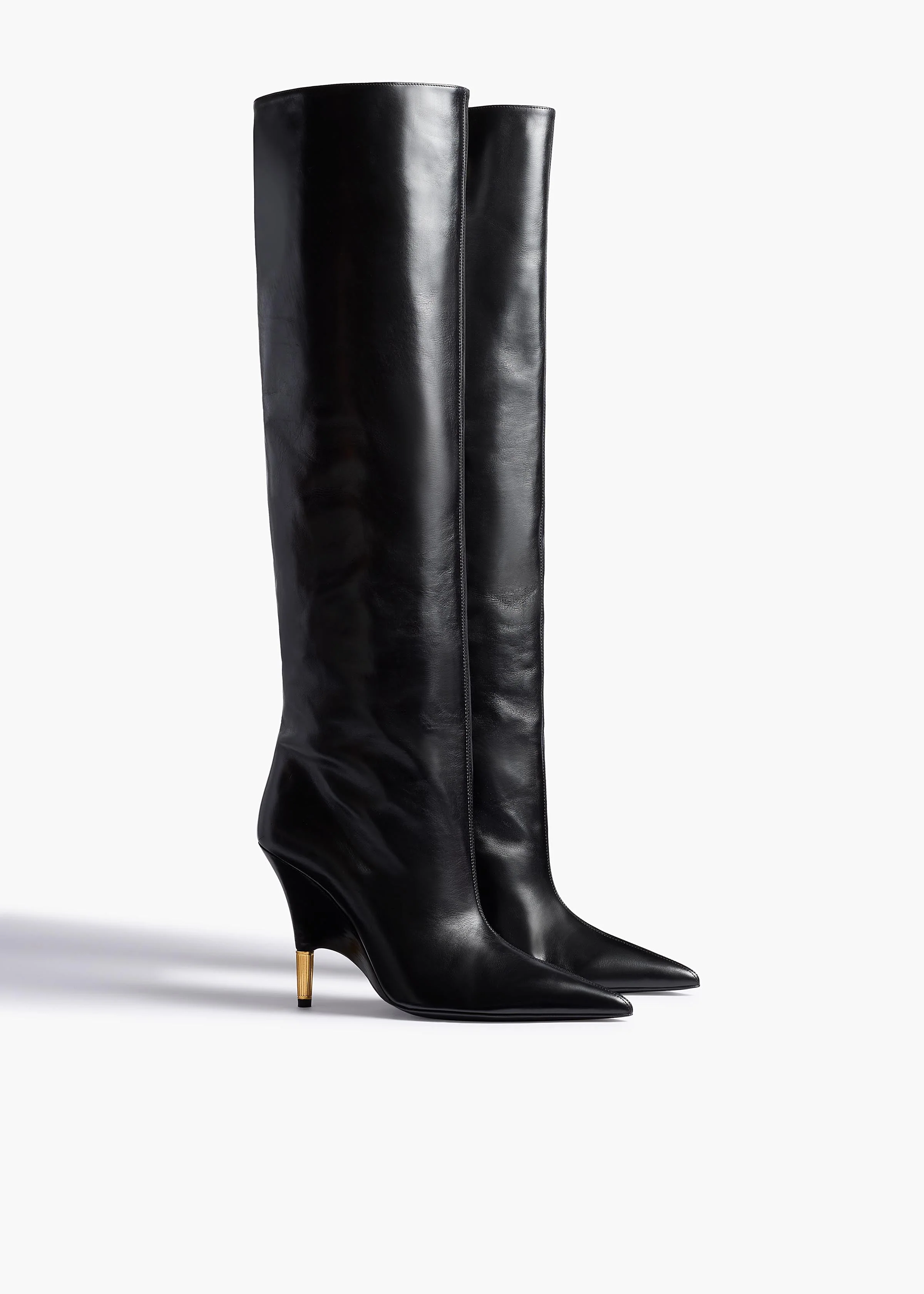 Khaite - Bella Knee - High Boot in Black Leather - Image 8