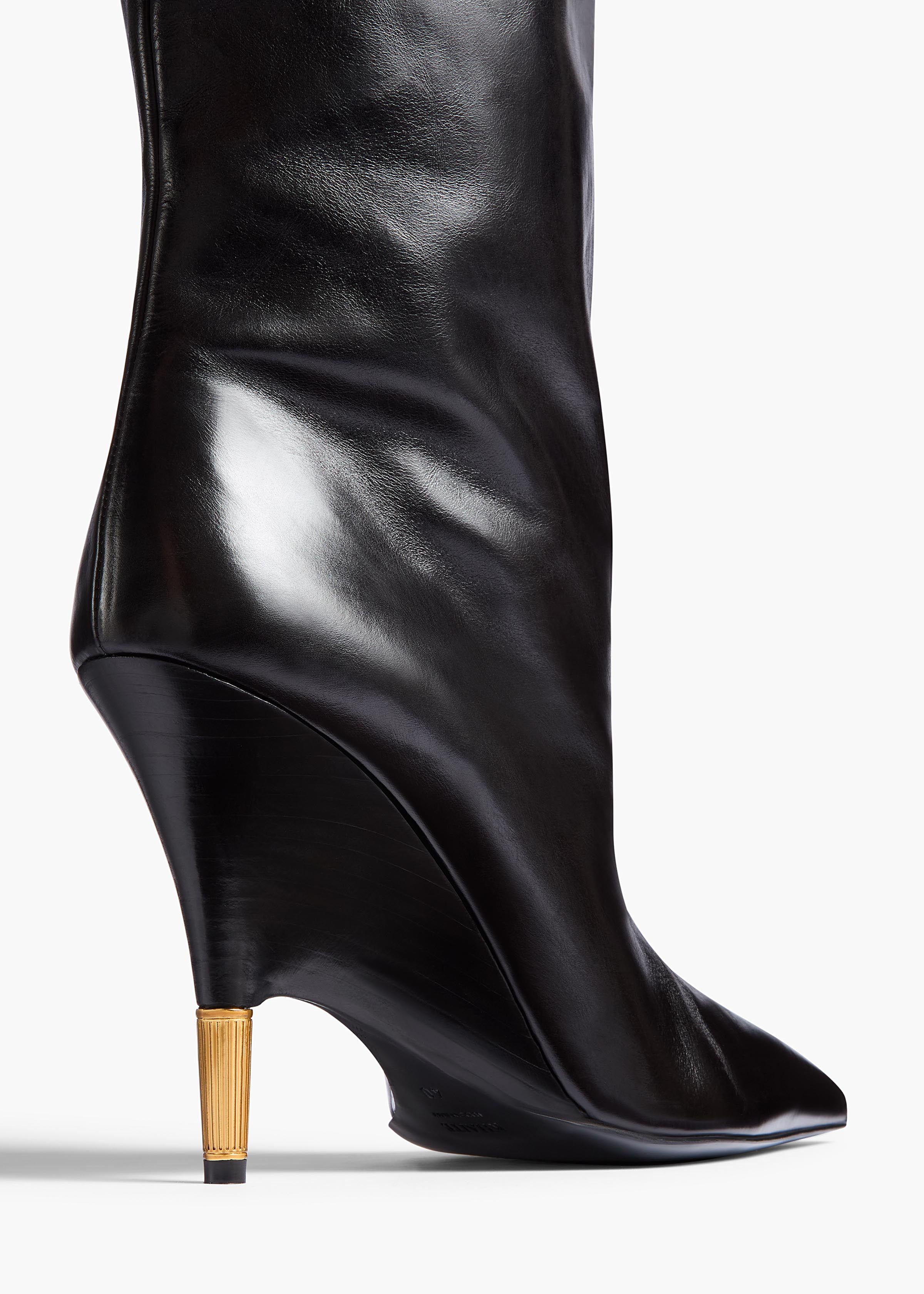 Khaite - Bella Knee - High Boot in Black Leather - Image 9