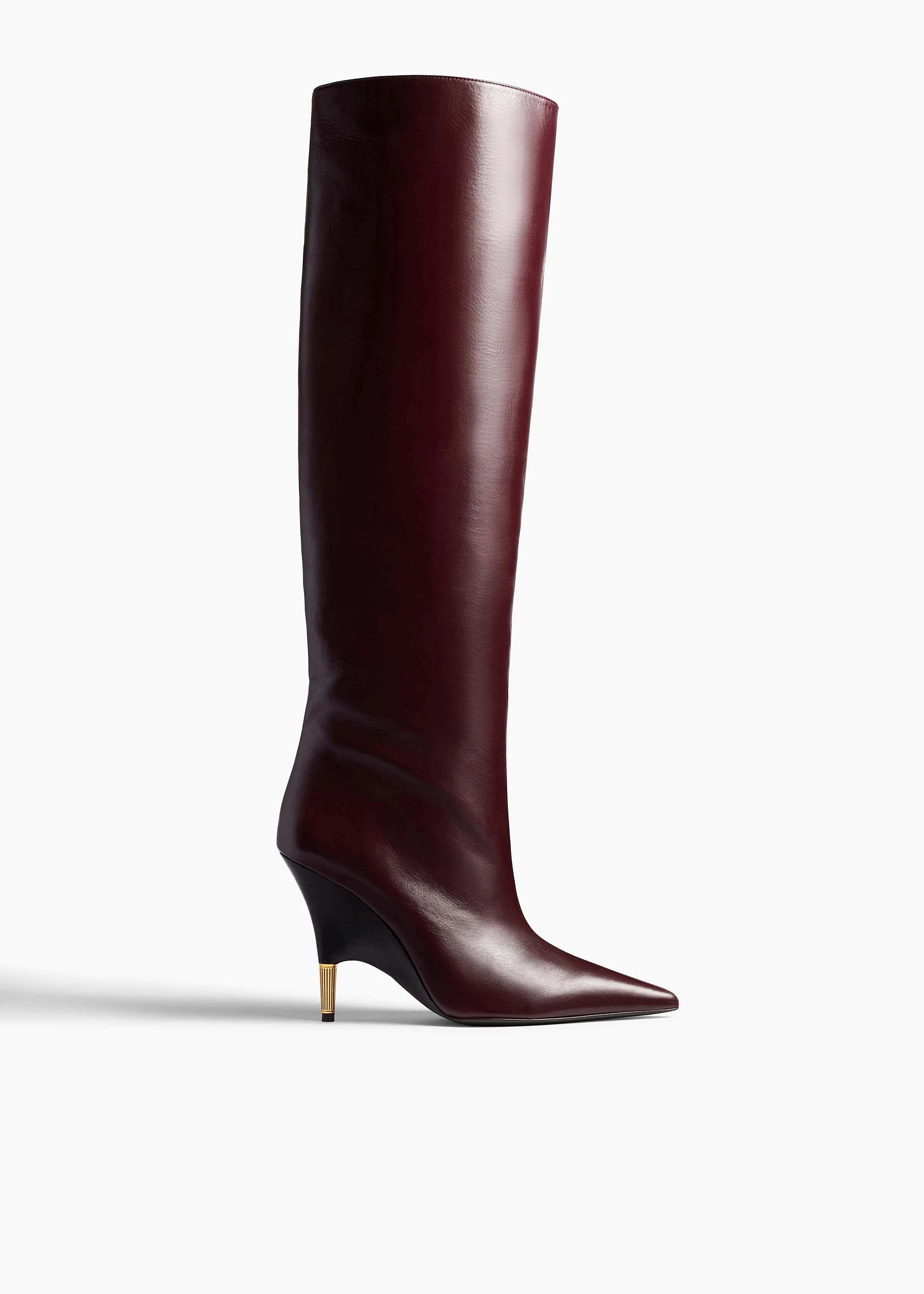 Khaite - Bella Knee - High Boot in Bordeaux Vintage Calf - Image 7