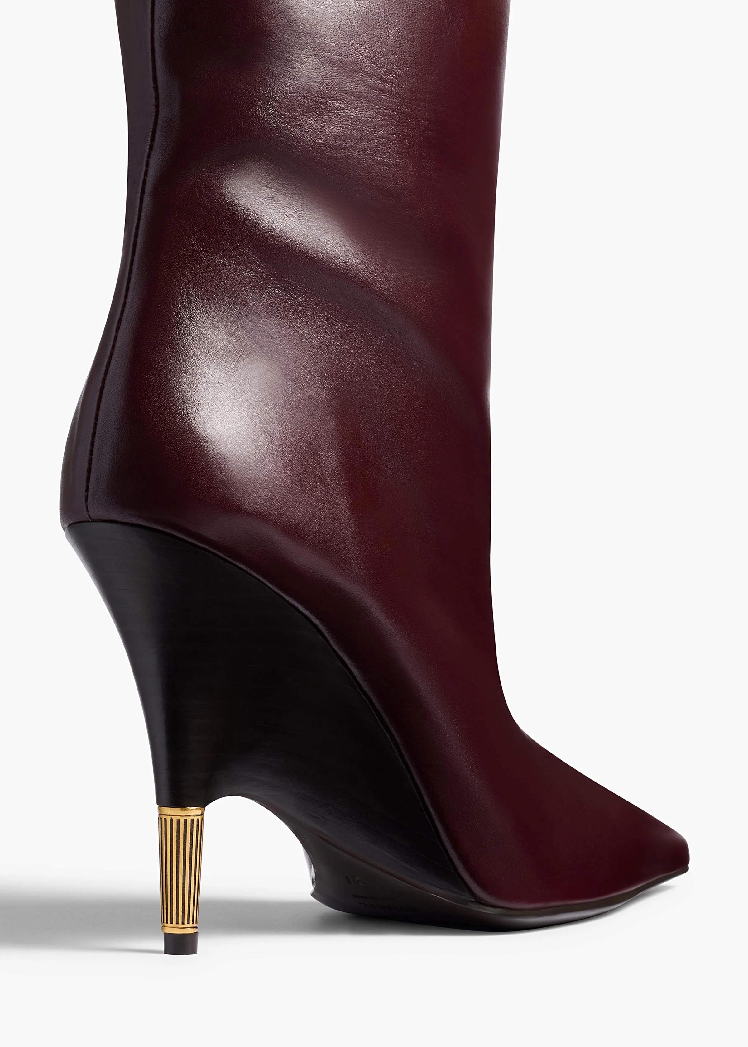 Khaite - Bella Knee - High Boot in Bordeaux Vintage Calf - Image 9