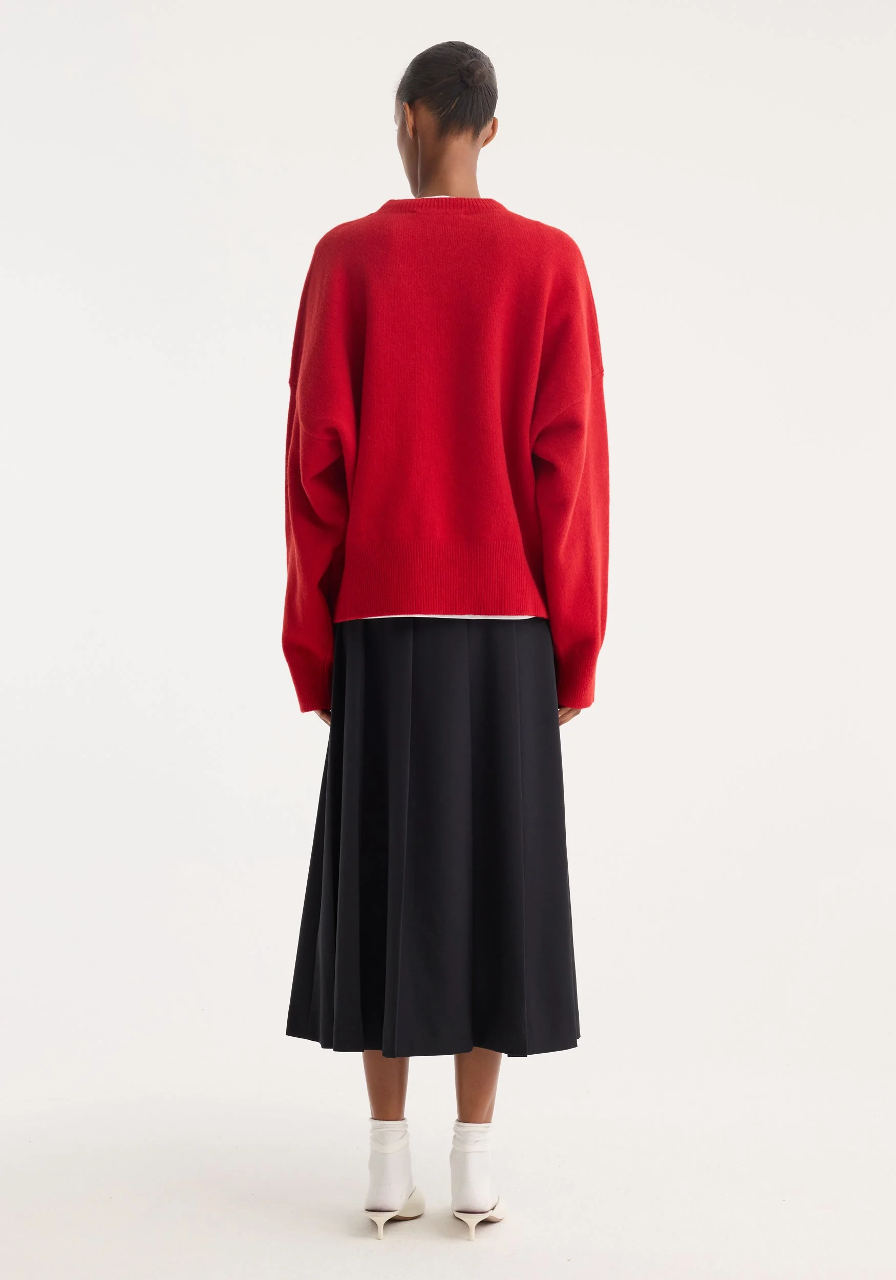 ROHE - Boiled wool crewneck | rosso - Image 5