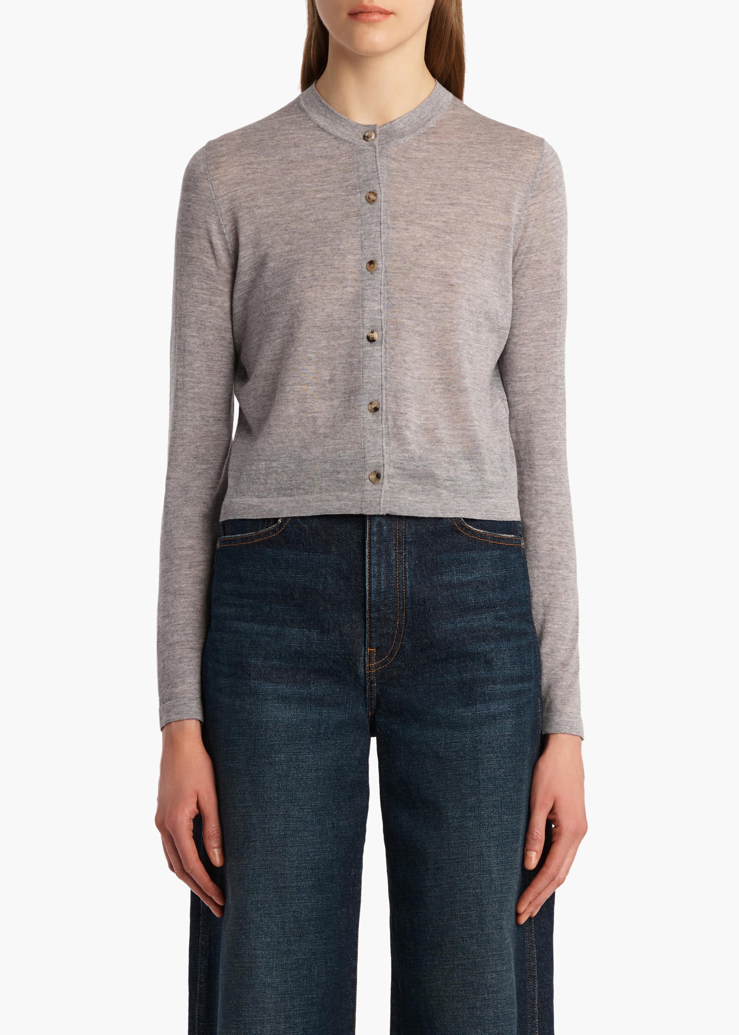Khaite - Brieta Cardigan in Mercury - Image 10