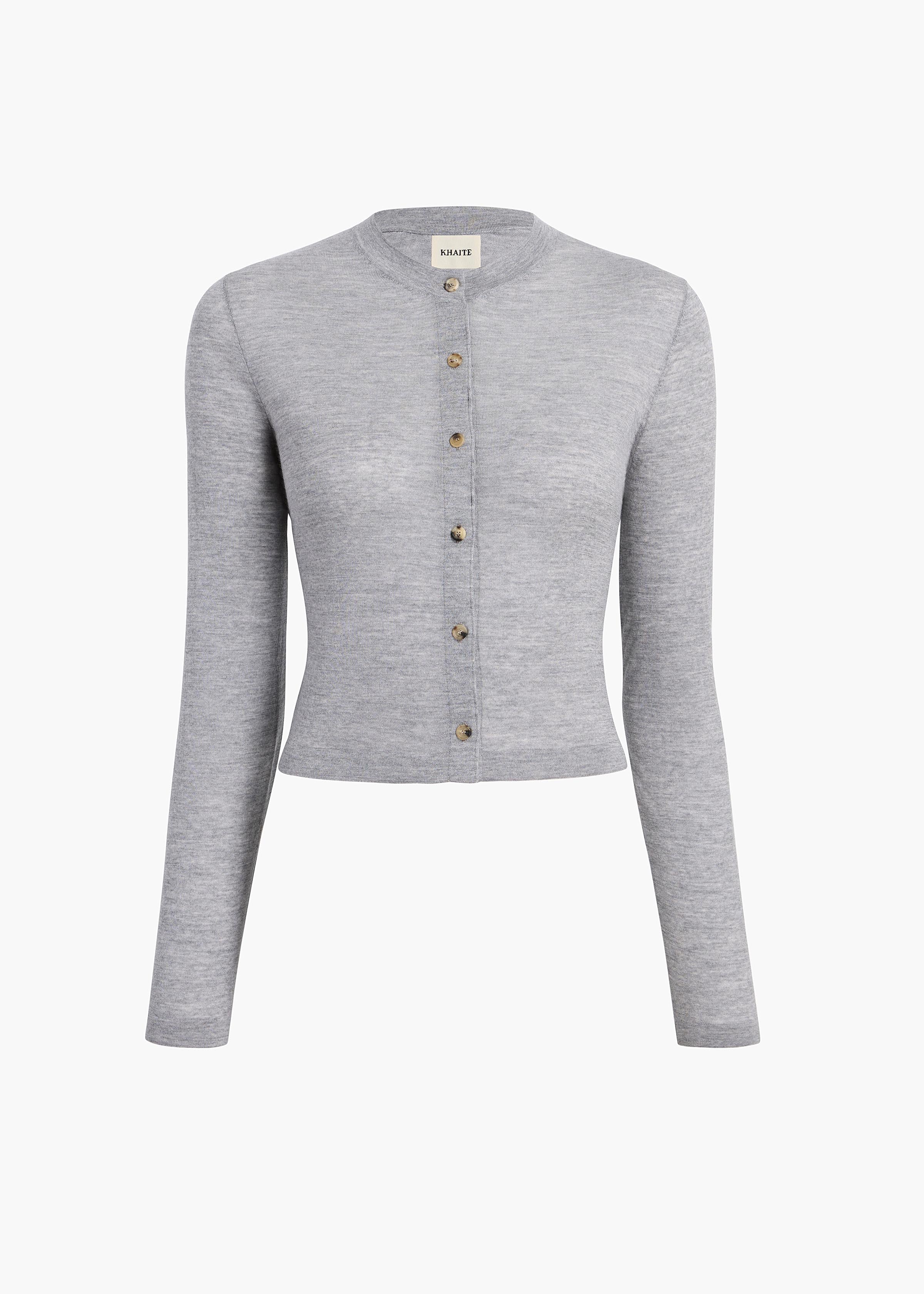 Khaite - Brieta Cardigan in Mercury - Image 8