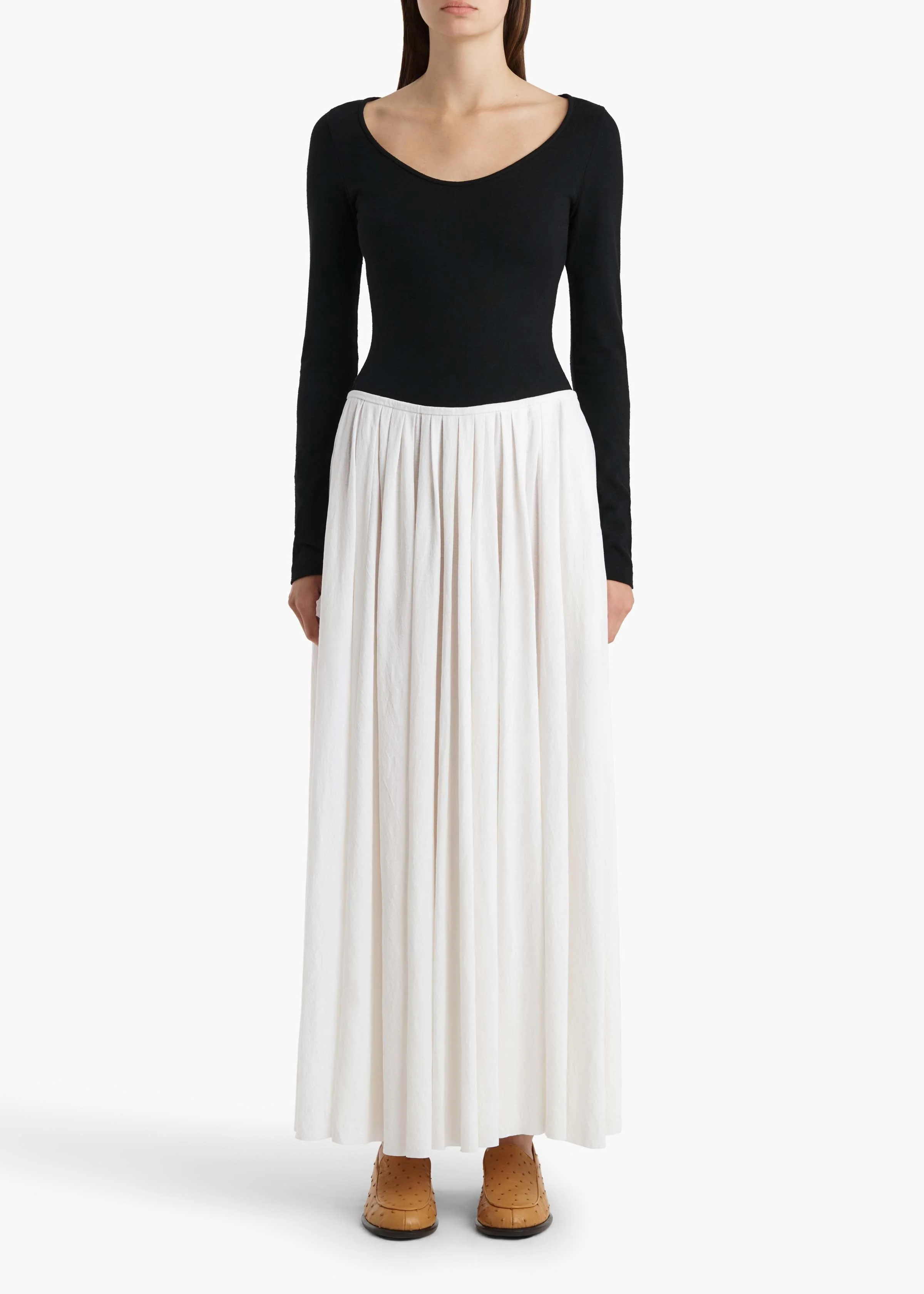 Khaite - Carlotta Dress in Black and White - Image 11