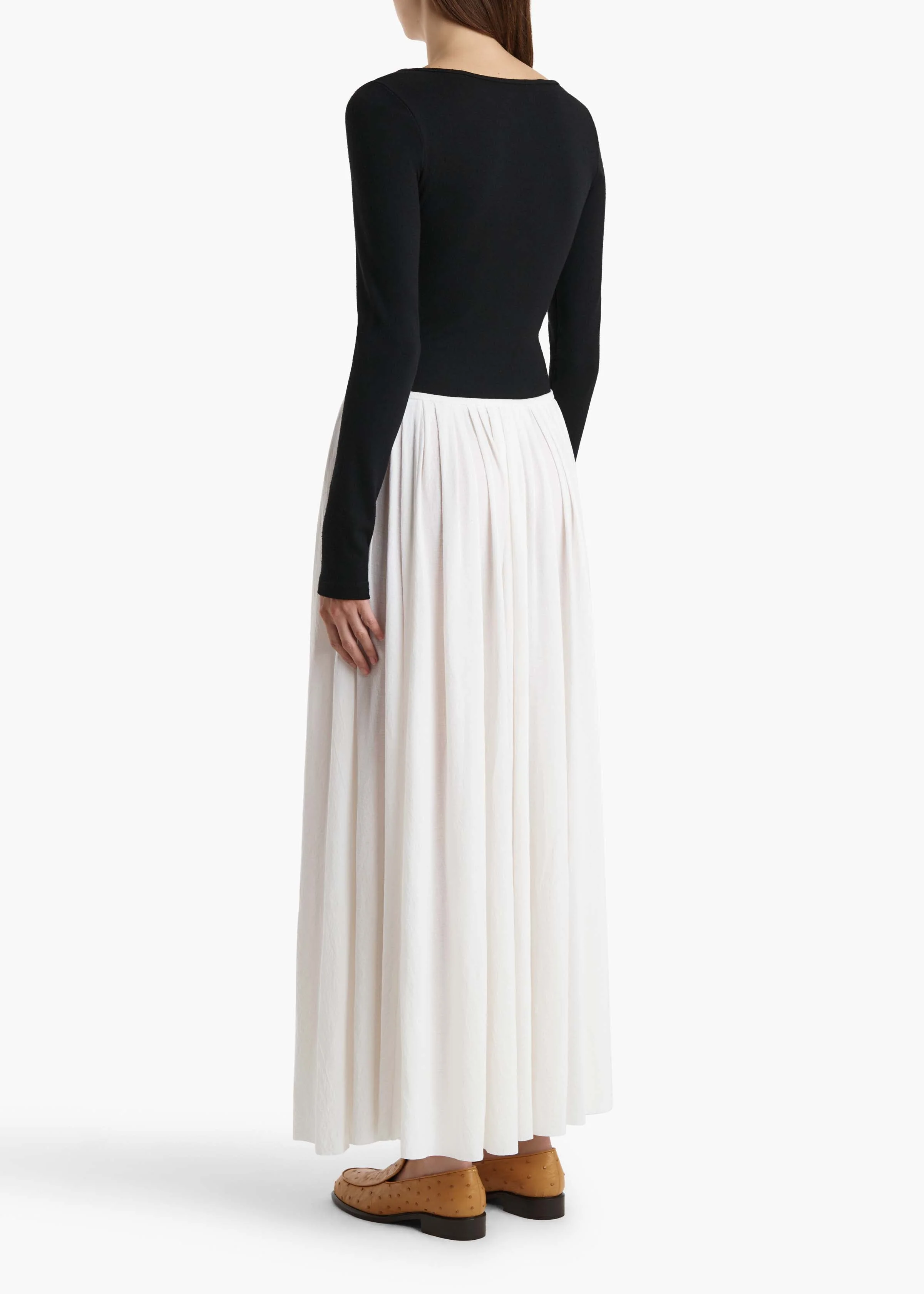 Khaite - Carlotta Dress in Black and White - Image 4