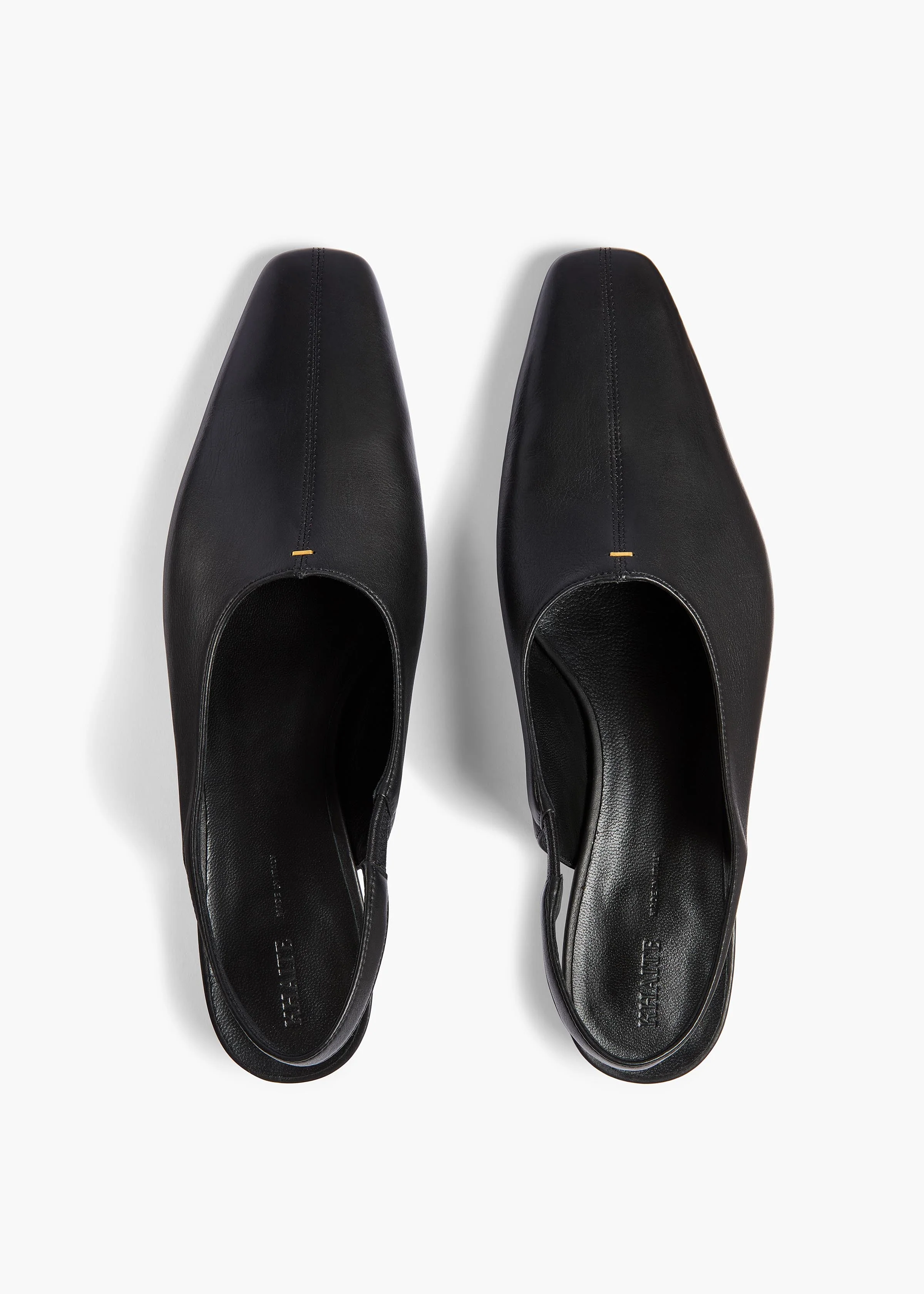 Khaite - Cecilia Slingback Flat in Black Pebbled Leather - Image 4