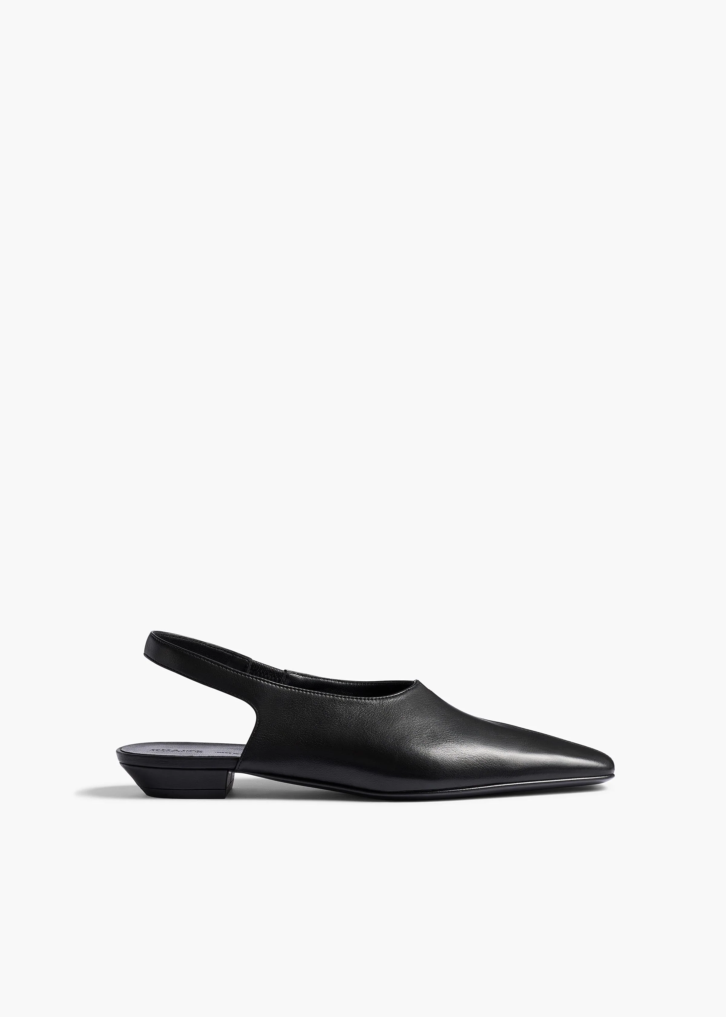 Khaite - Cecilia Slingback Flat in Black Pebbled Leather - Image 7