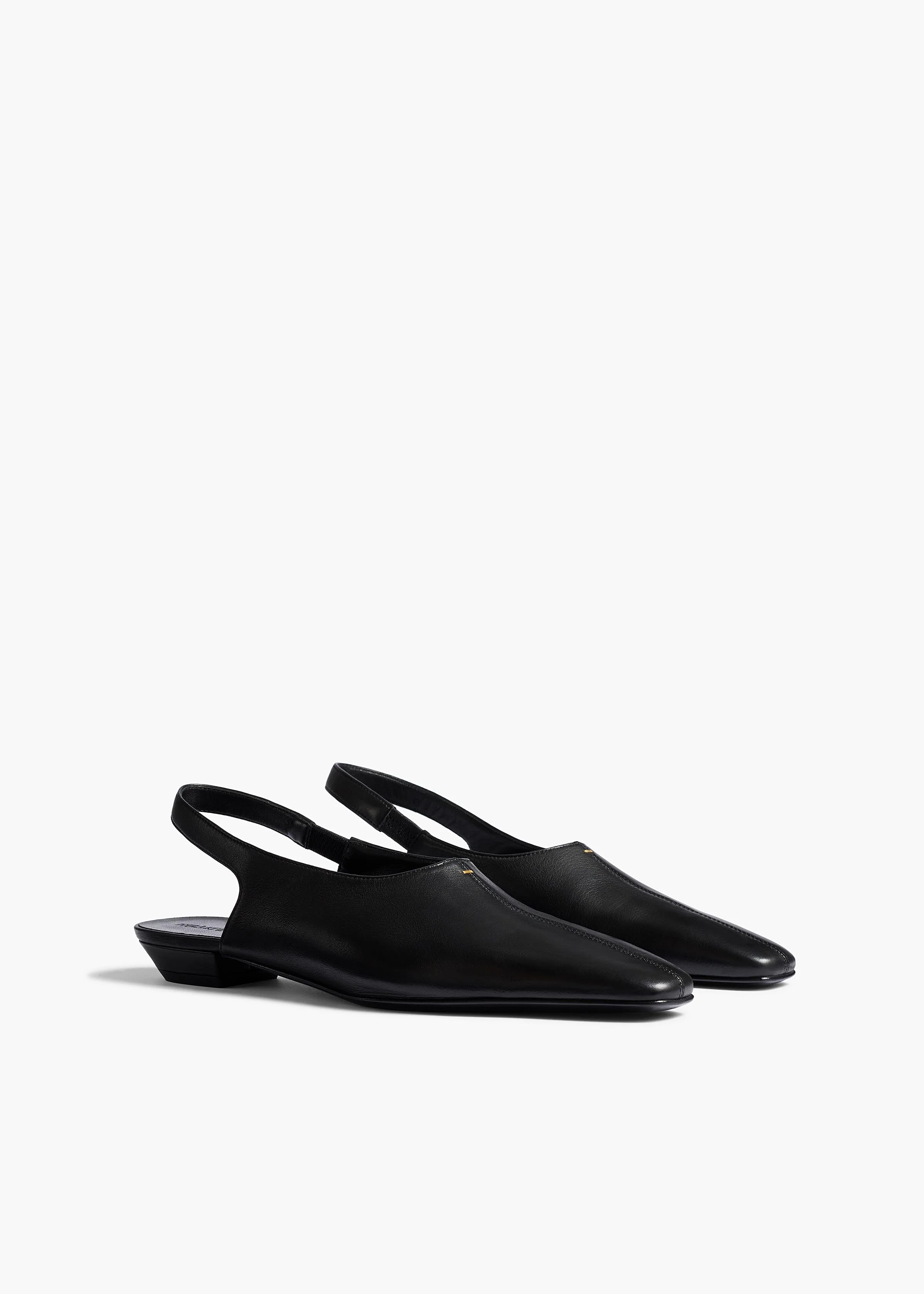 Khaite - Cecilia Slingback Flat in Black Pebbled Leather - Image 8