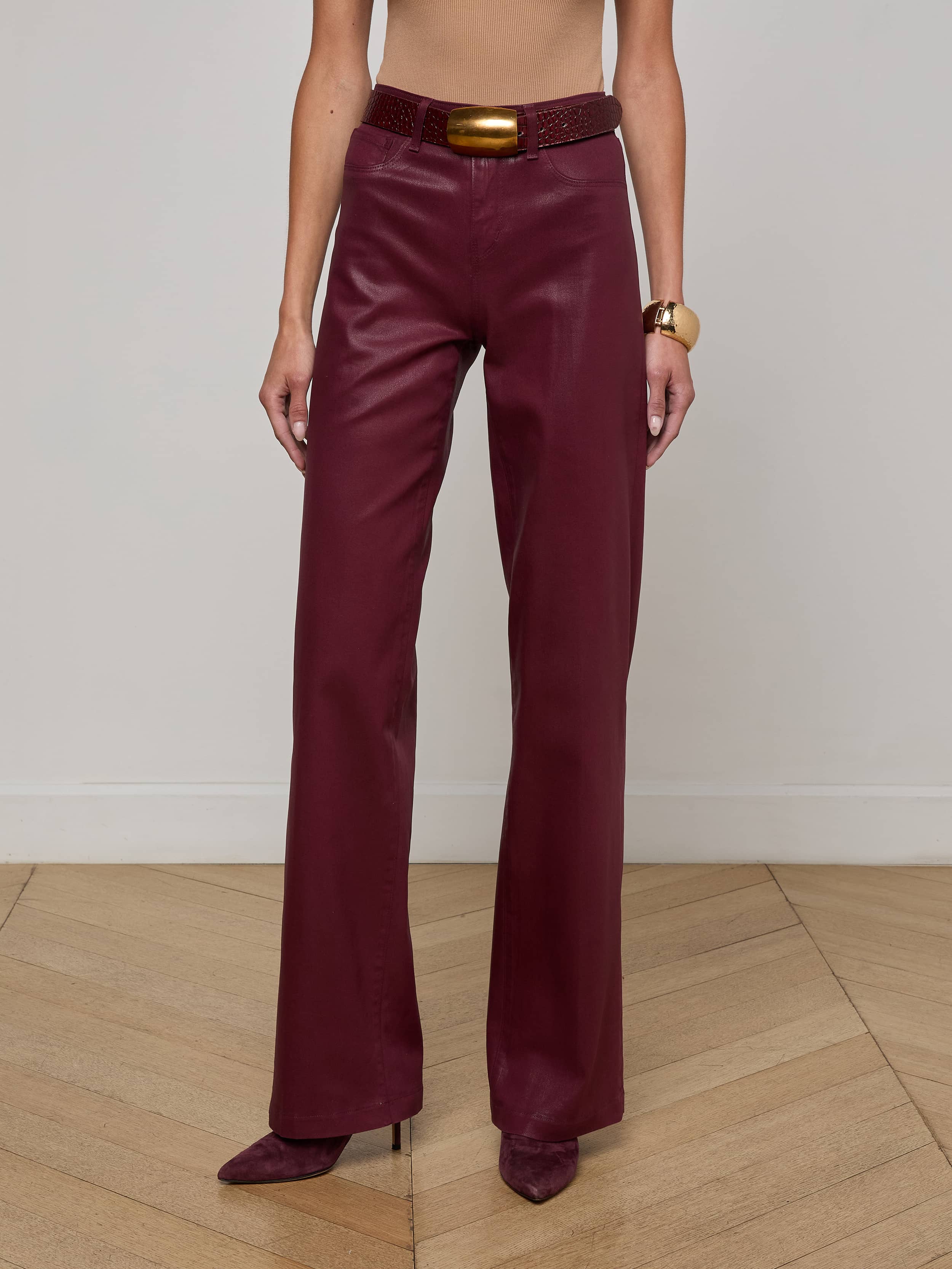 L'AGENCE - Clayton Coated Wide - Leg Jean - Image 9