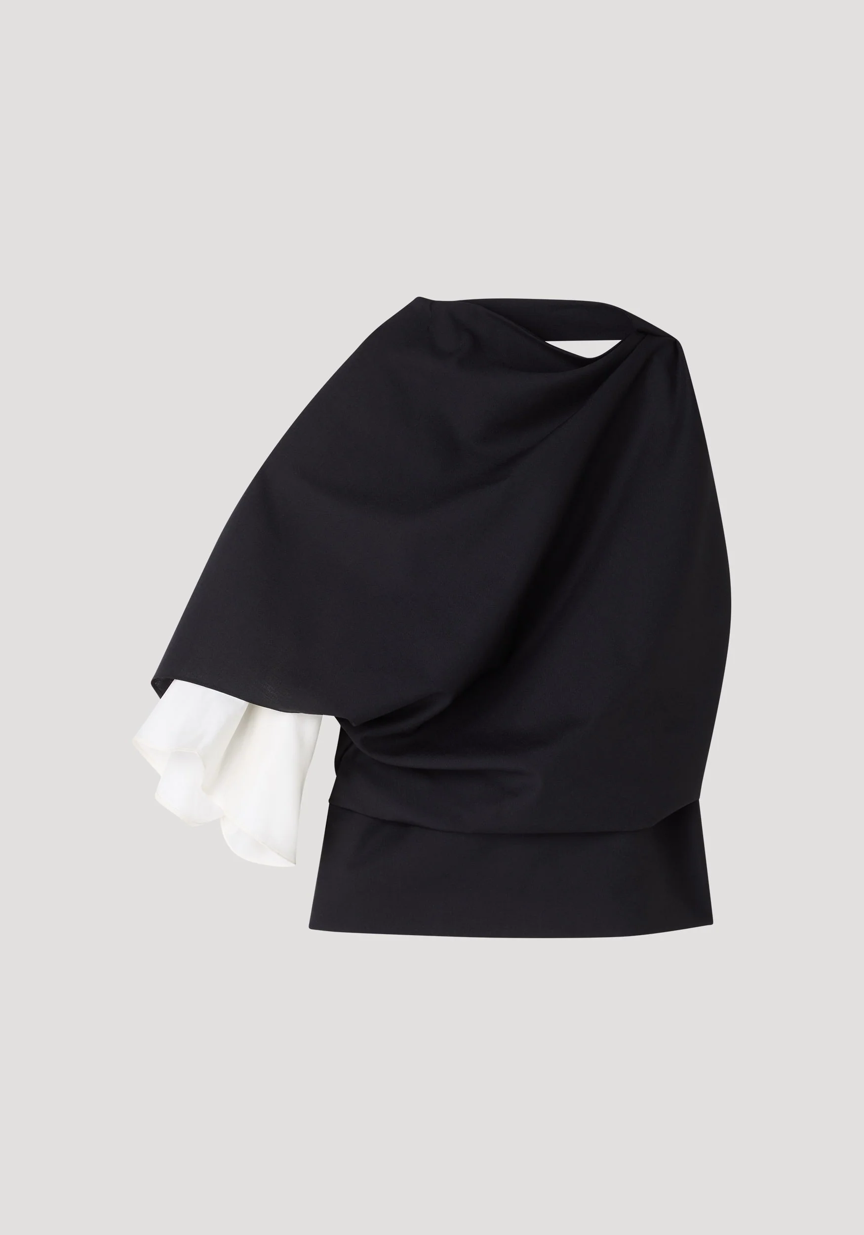 ROHE - Draped open back wool top | black - Image 6