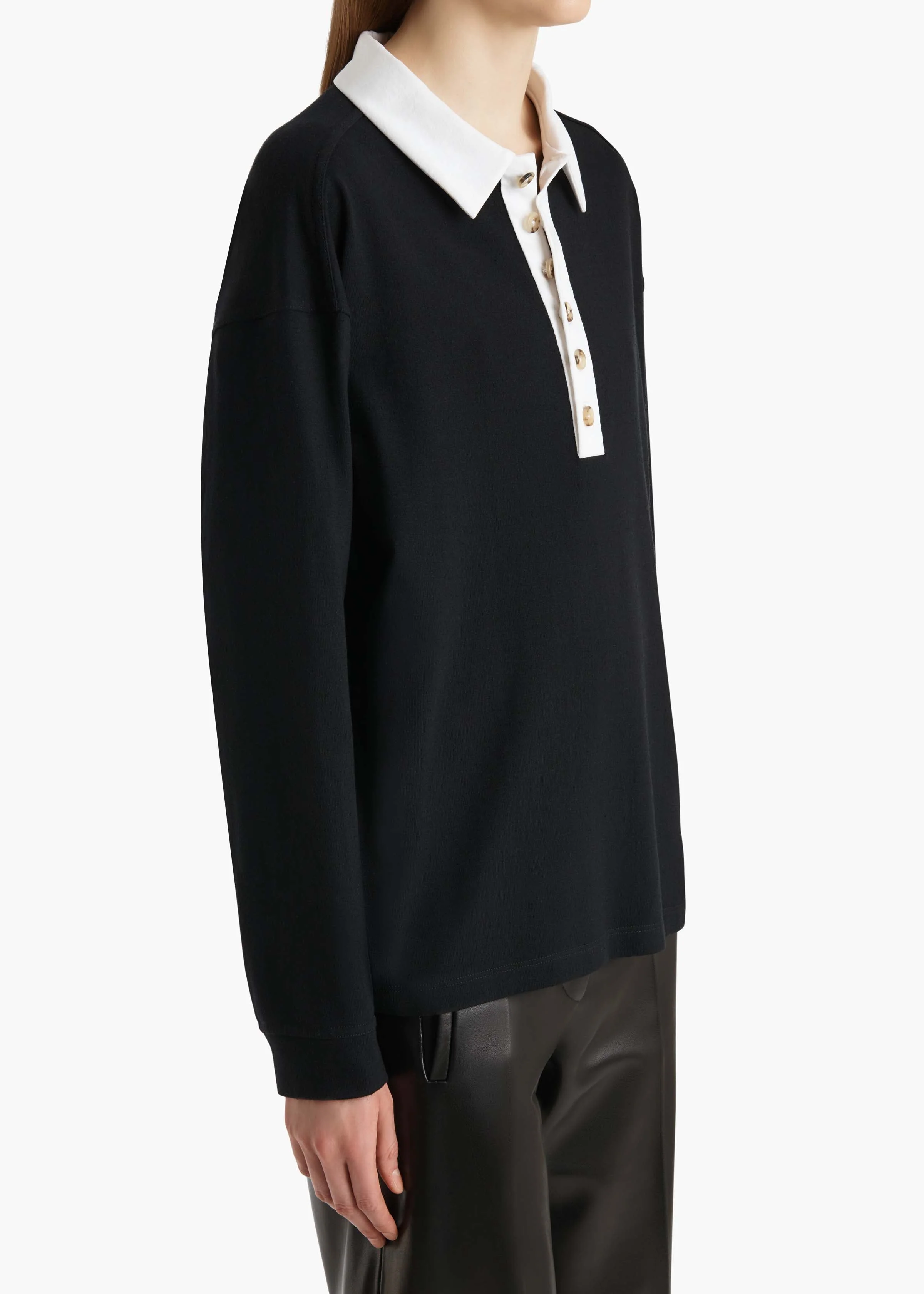 Khaite - Faithful Top in Black and White - Image 13