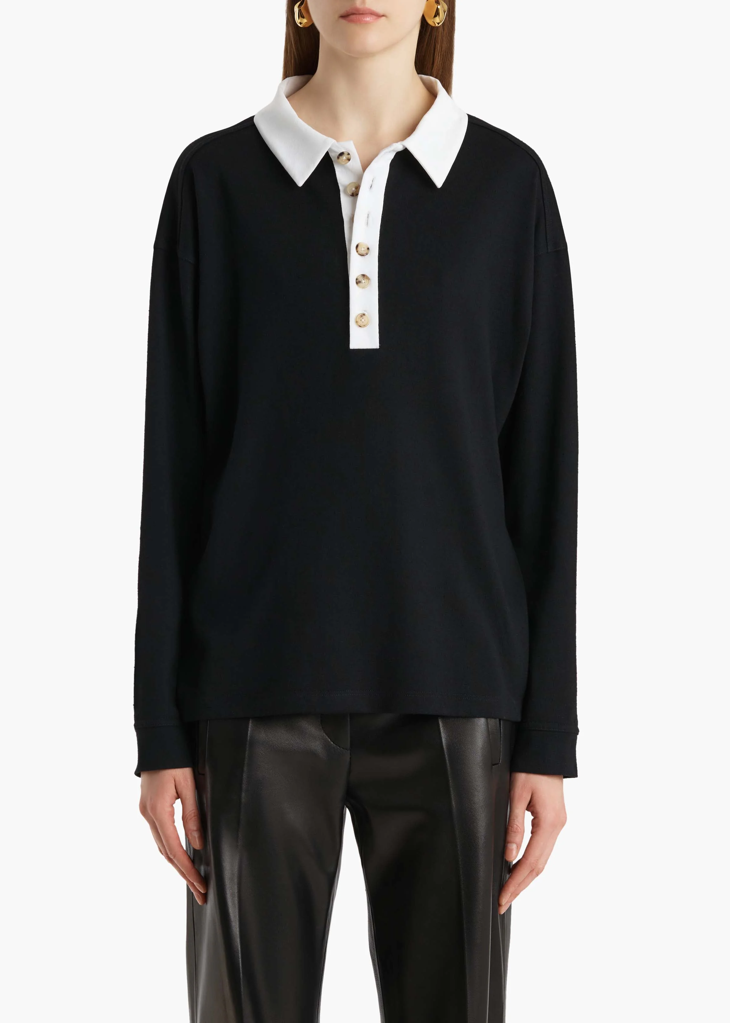 Khaite - Faithful Top in Black and White - Image 3