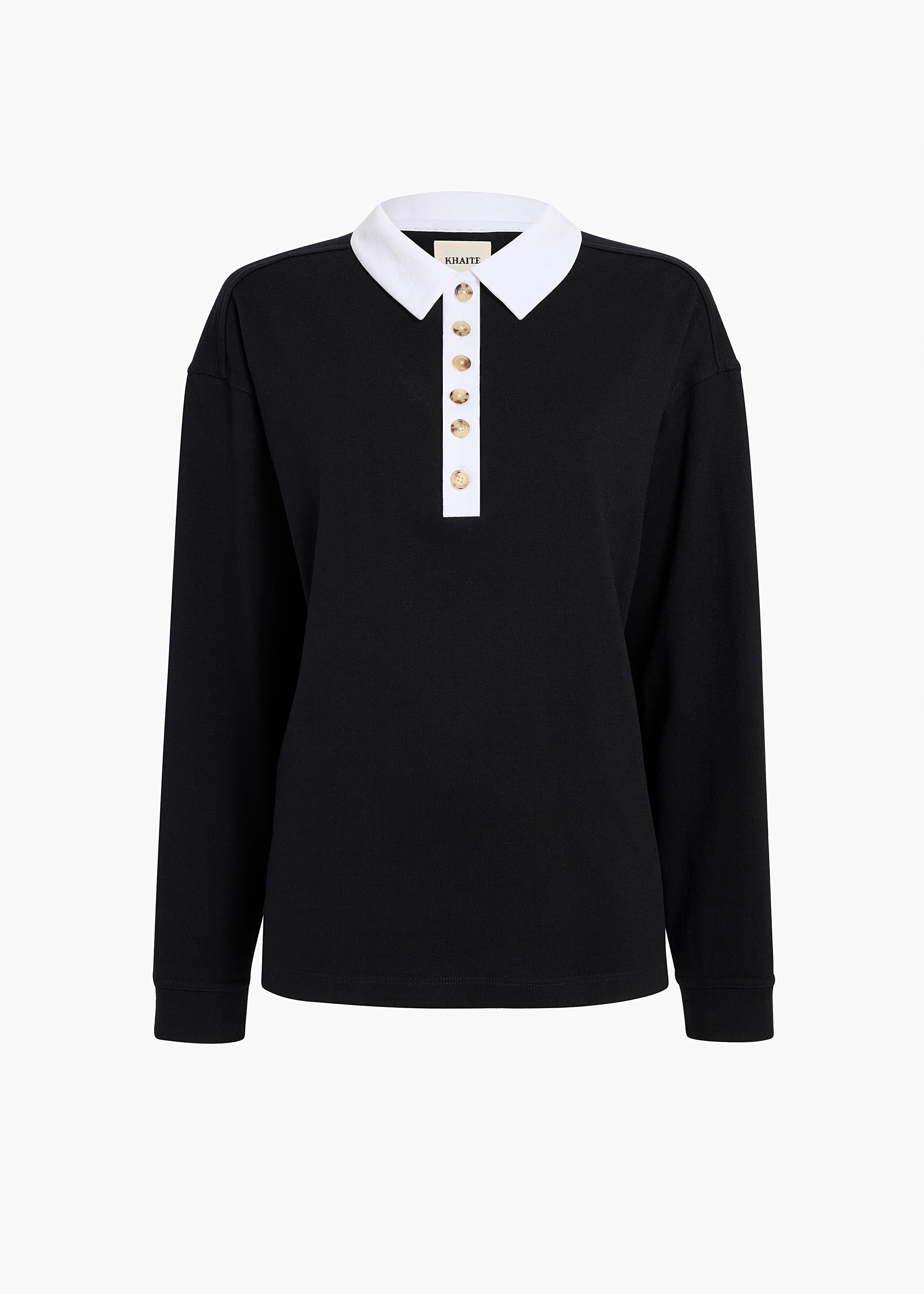 Khaite - Faithful Top in Black and White - Image 8