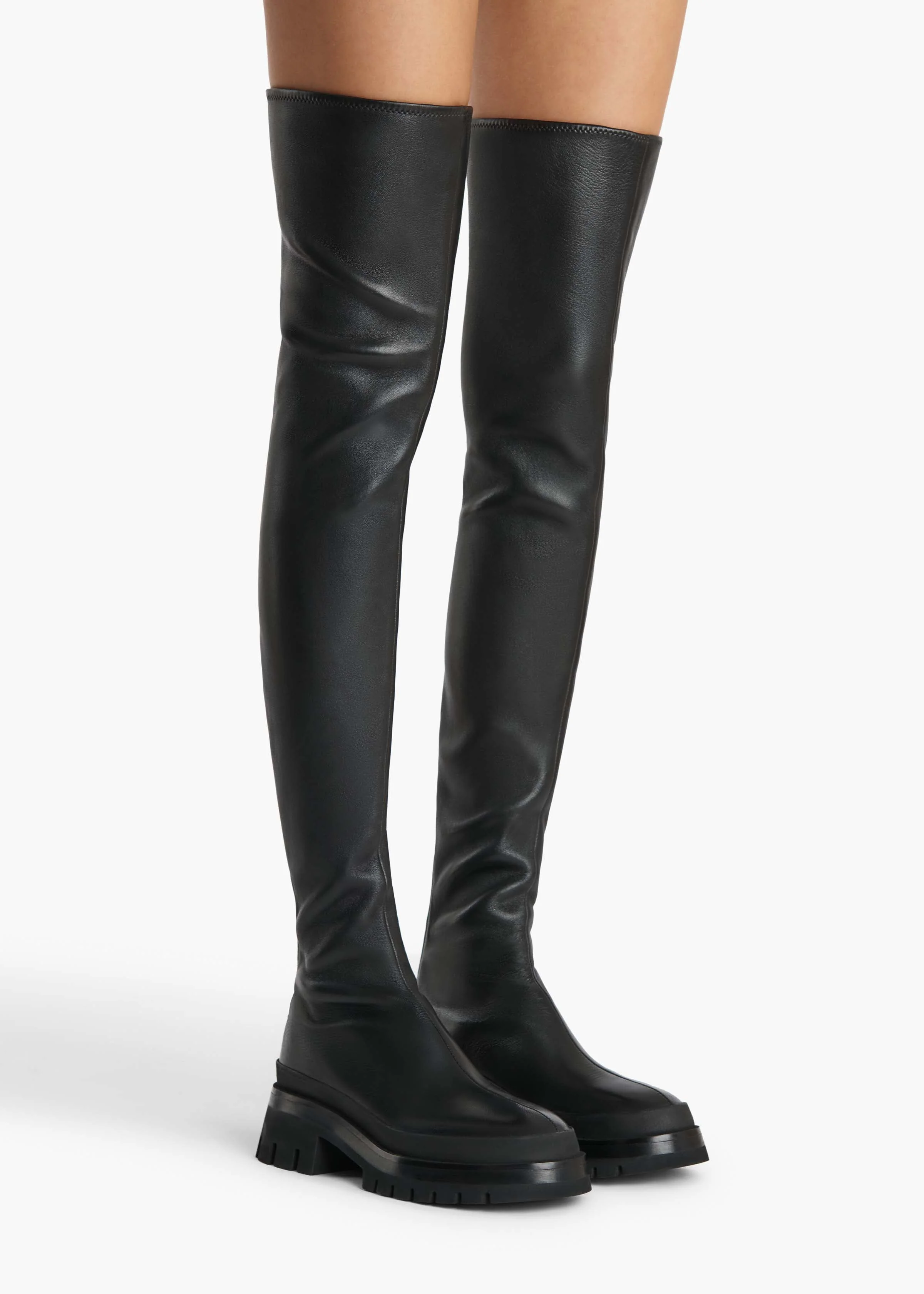 Khaite - Fallon Over - the - Knee Boot in Black Leather - Image 5