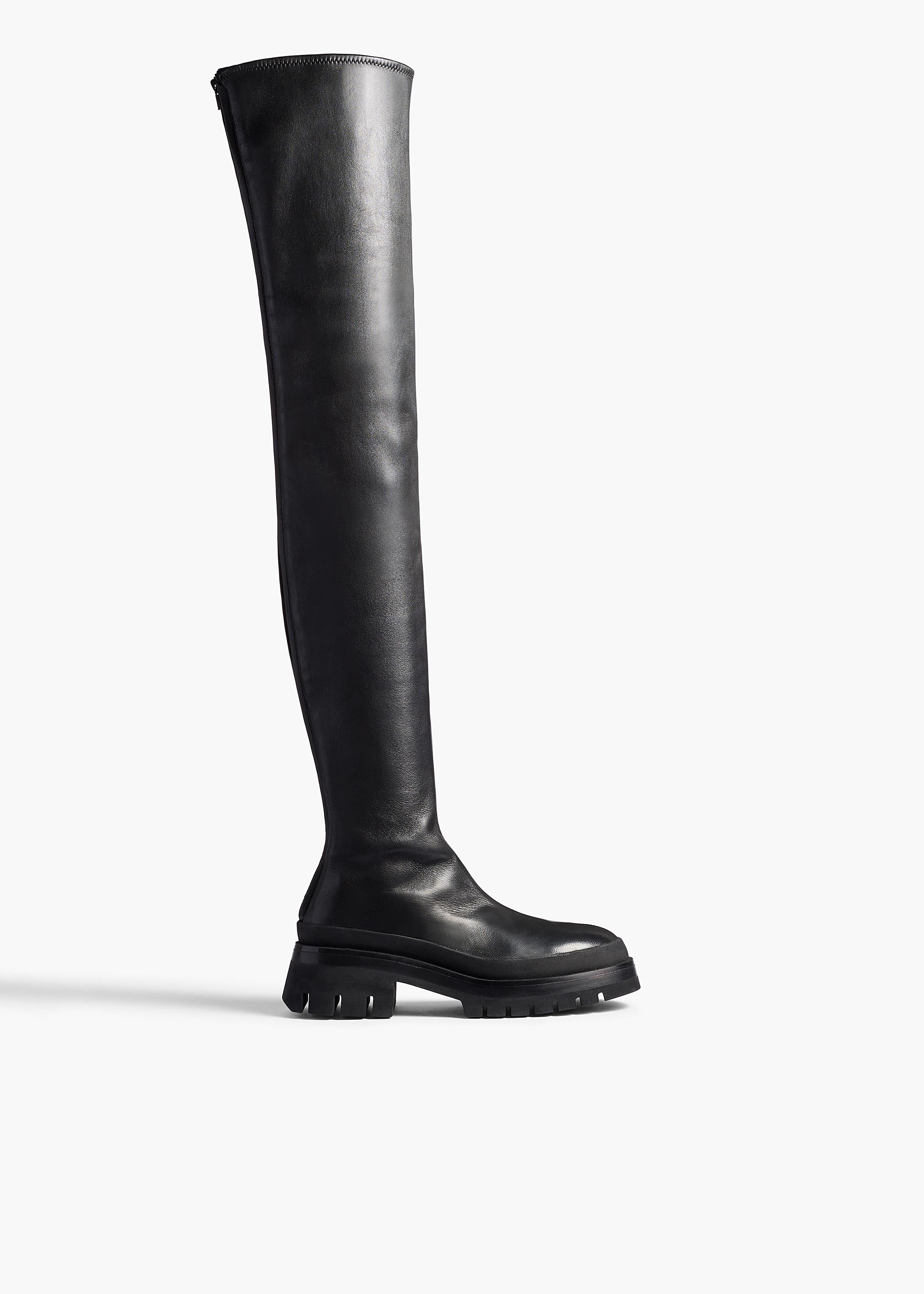 Khaite - Fallon Over - the - Knee Boot in Black Leather - Image 7