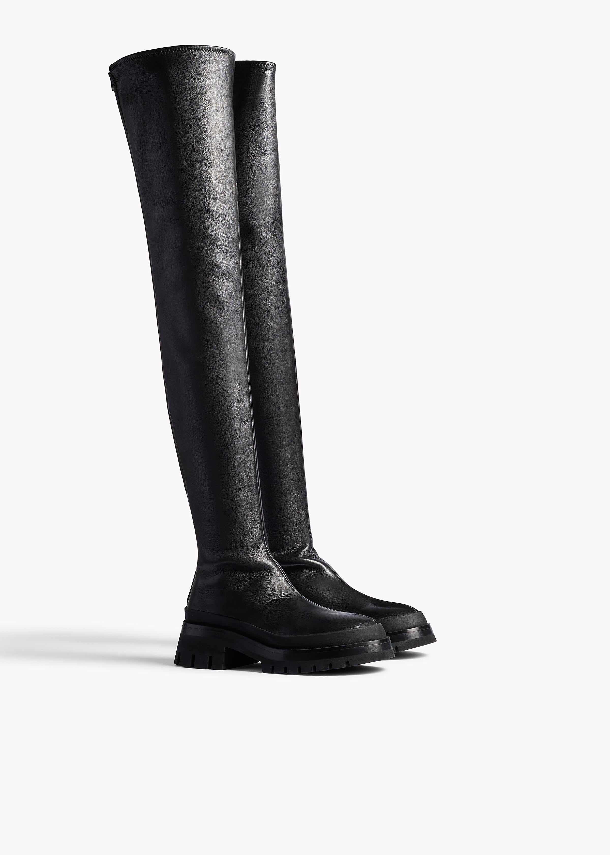 Khaite - Fallon Over - the - Knee Boot in Black Leather - Image 8