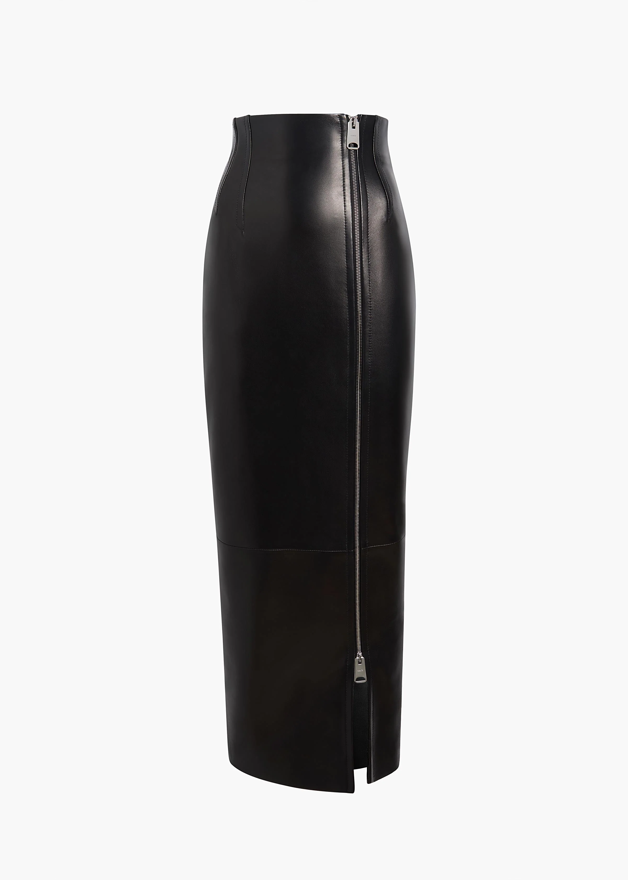 Khaite - Gres Skirt in Black Leather - Image 9