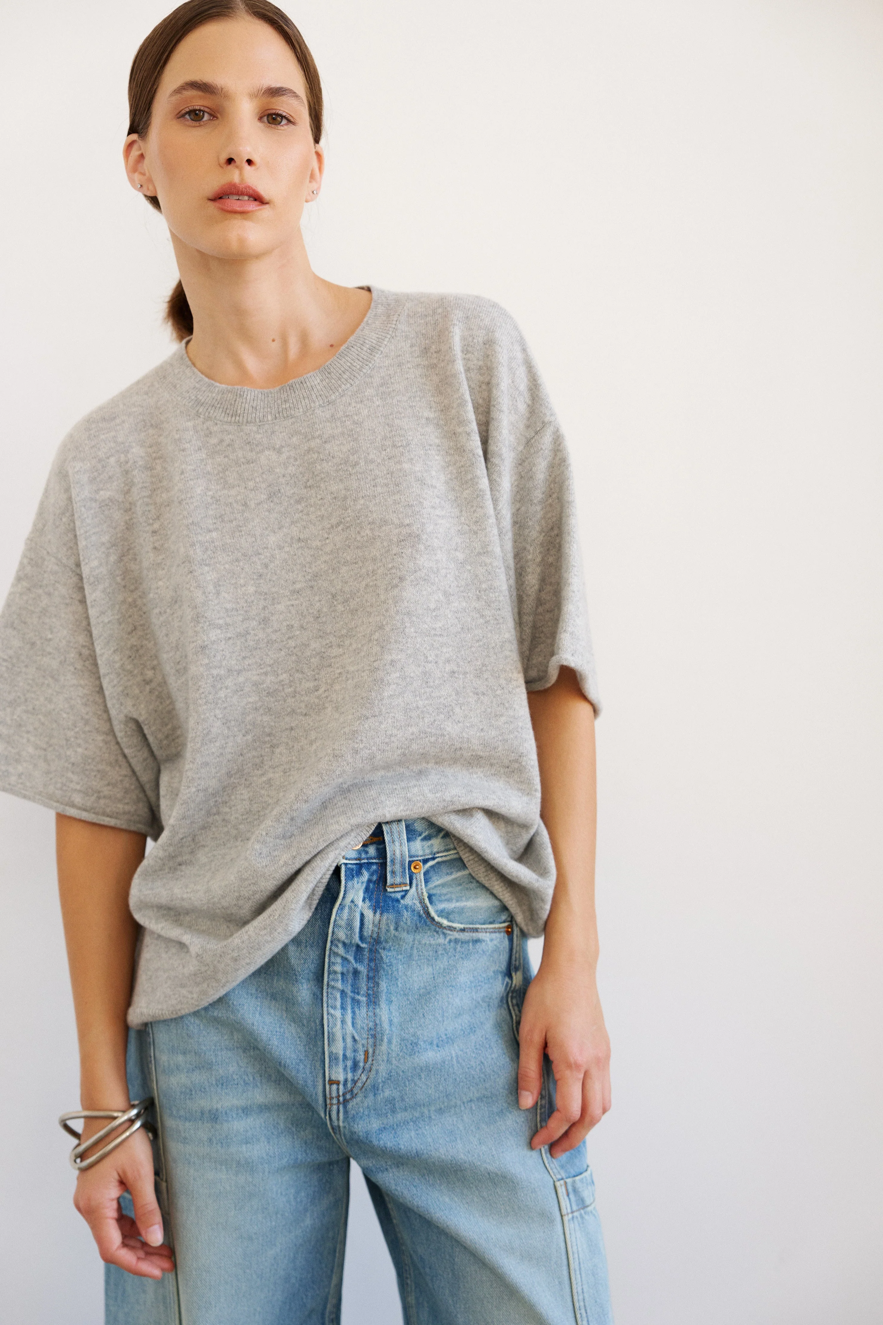 Jamie Haller - The Cashmere Tee in Oxford - Image 2