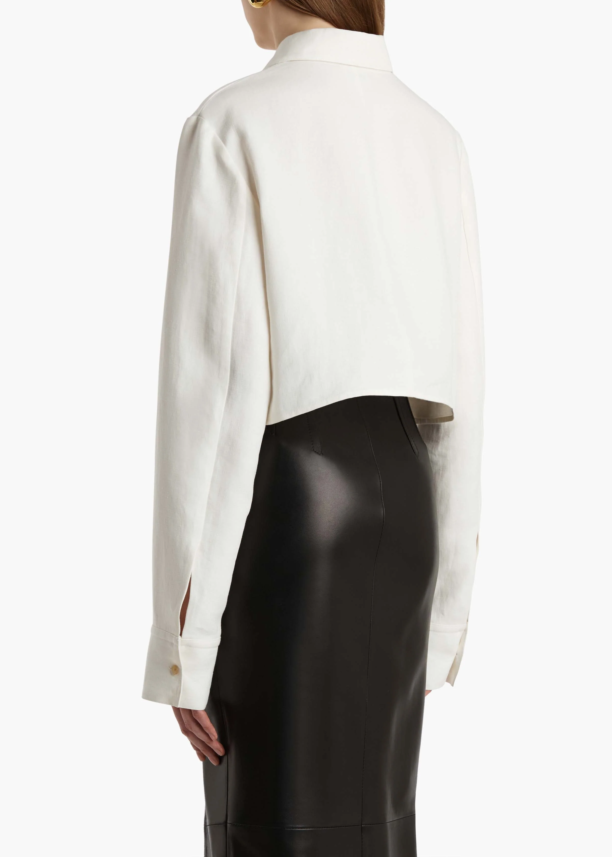 Khaite - Jasen Top in Cream Linen - Image 4