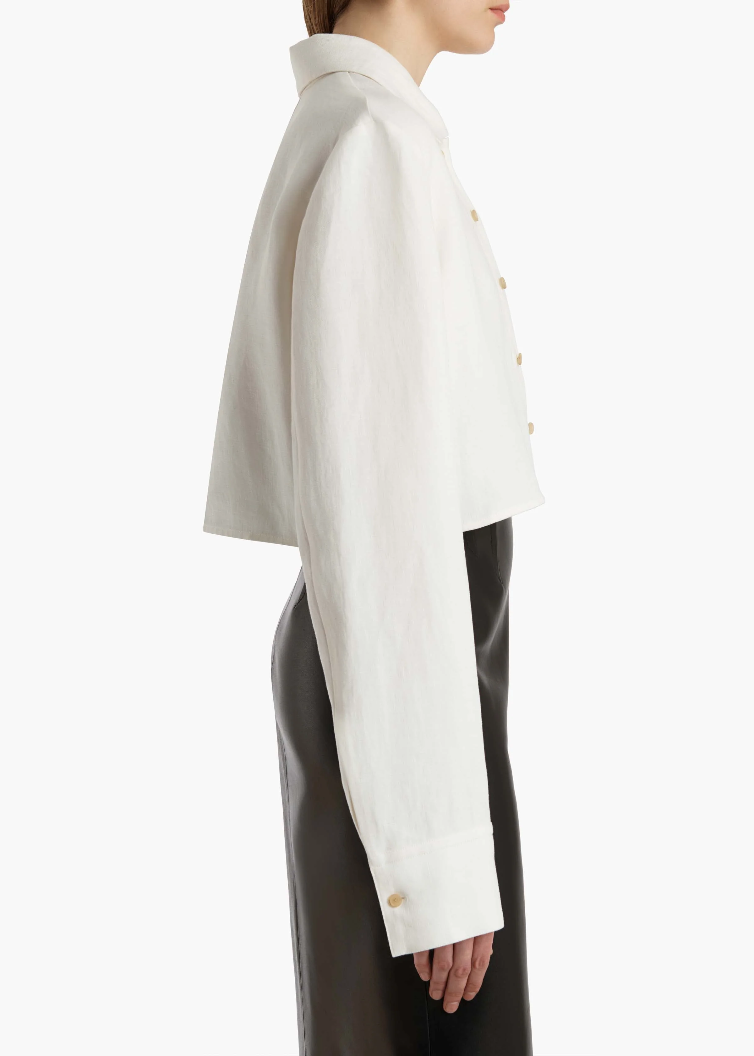 Khaite - Jasen Top in Cream Linen - Image 6