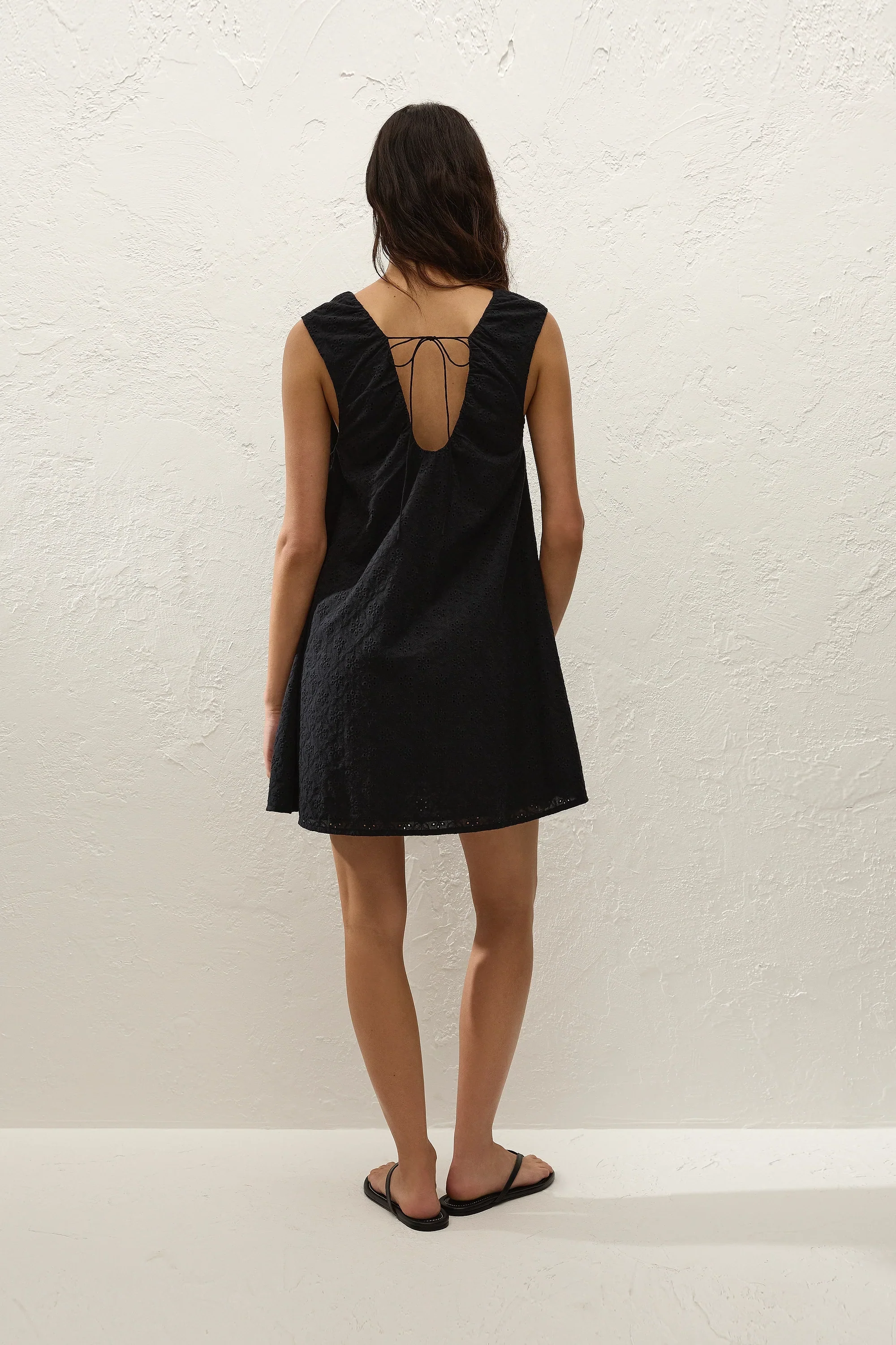 Faithfull - Juana Mini Dress Valentina Broderie Black - Image 4