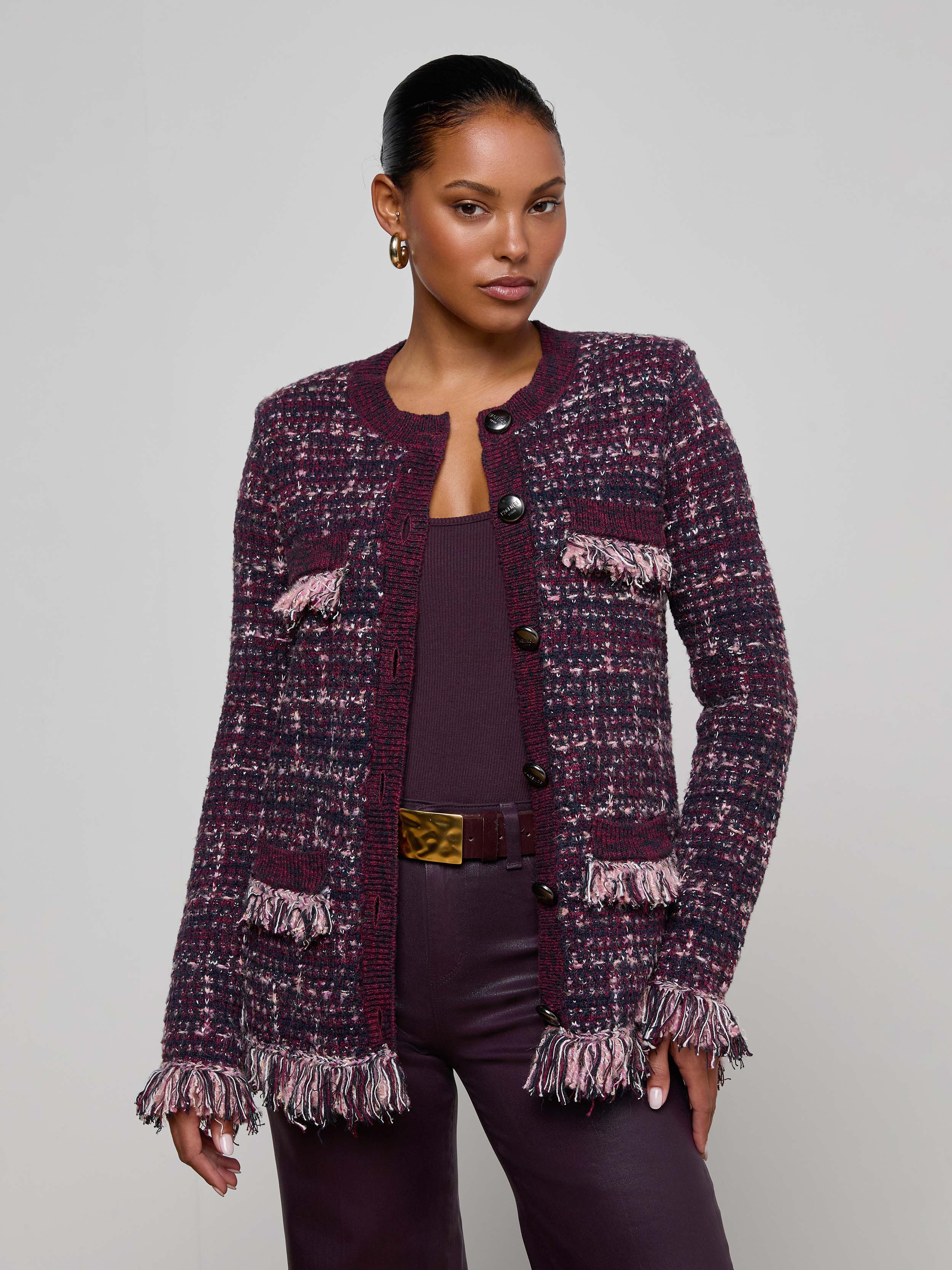 L'AGENCE - Kastoria Fringe Cardigan