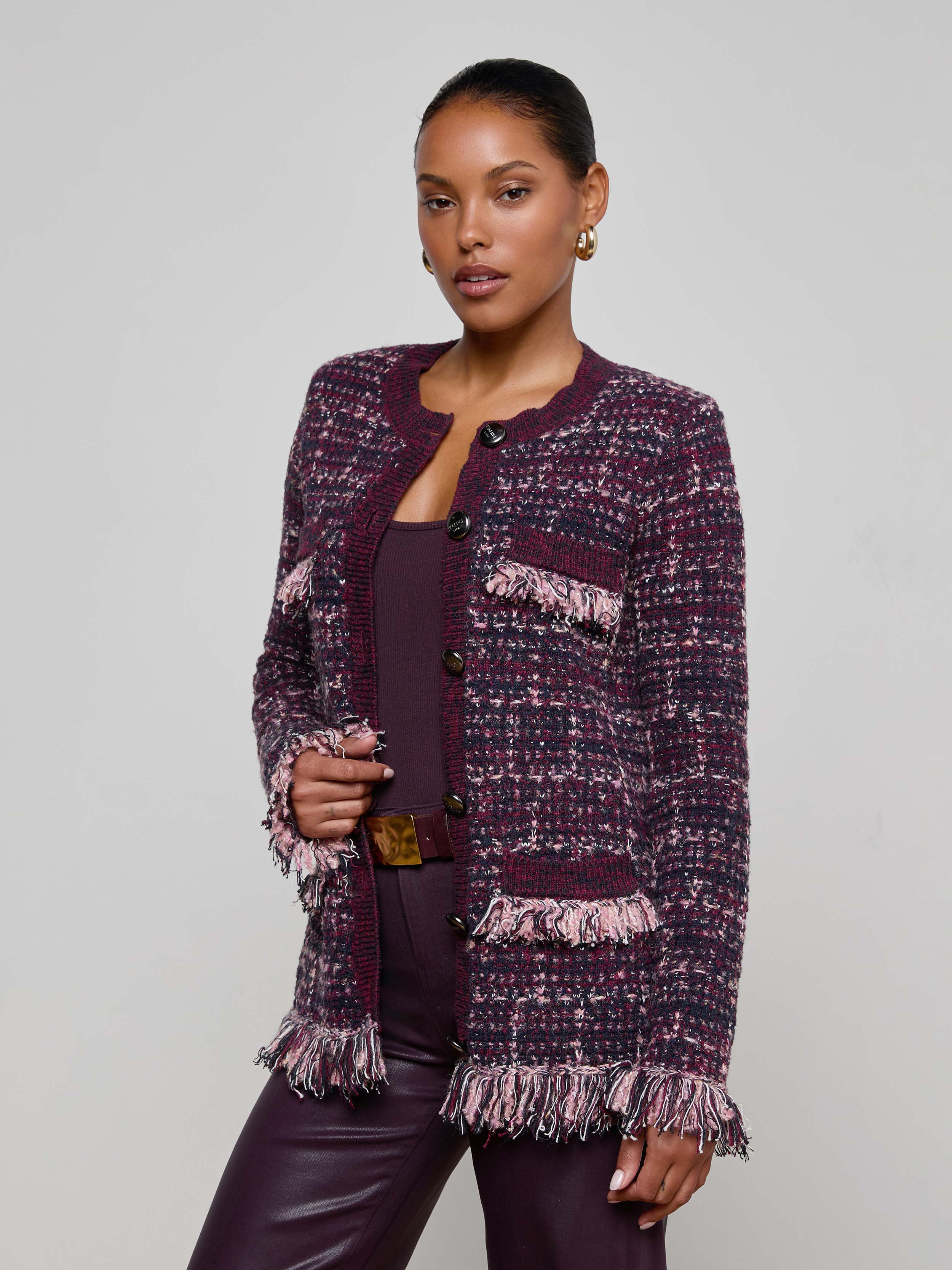 L'AGENCE - Kastoria Fringe Cardigan - Image 2