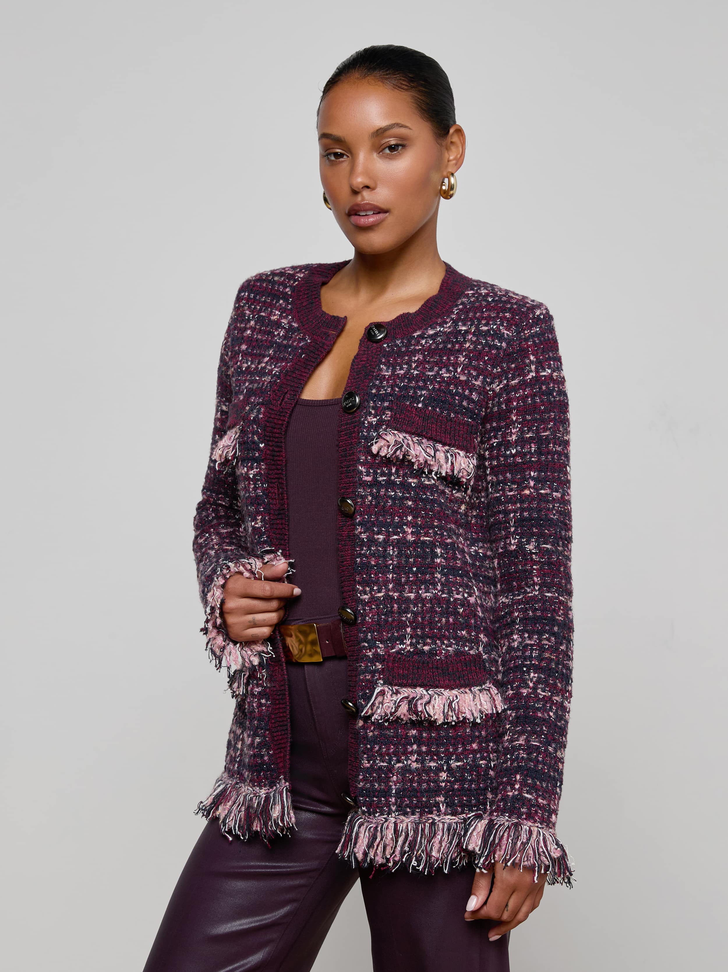 L'AGENCE - Kastoria Fringe Cardigan - Image 8