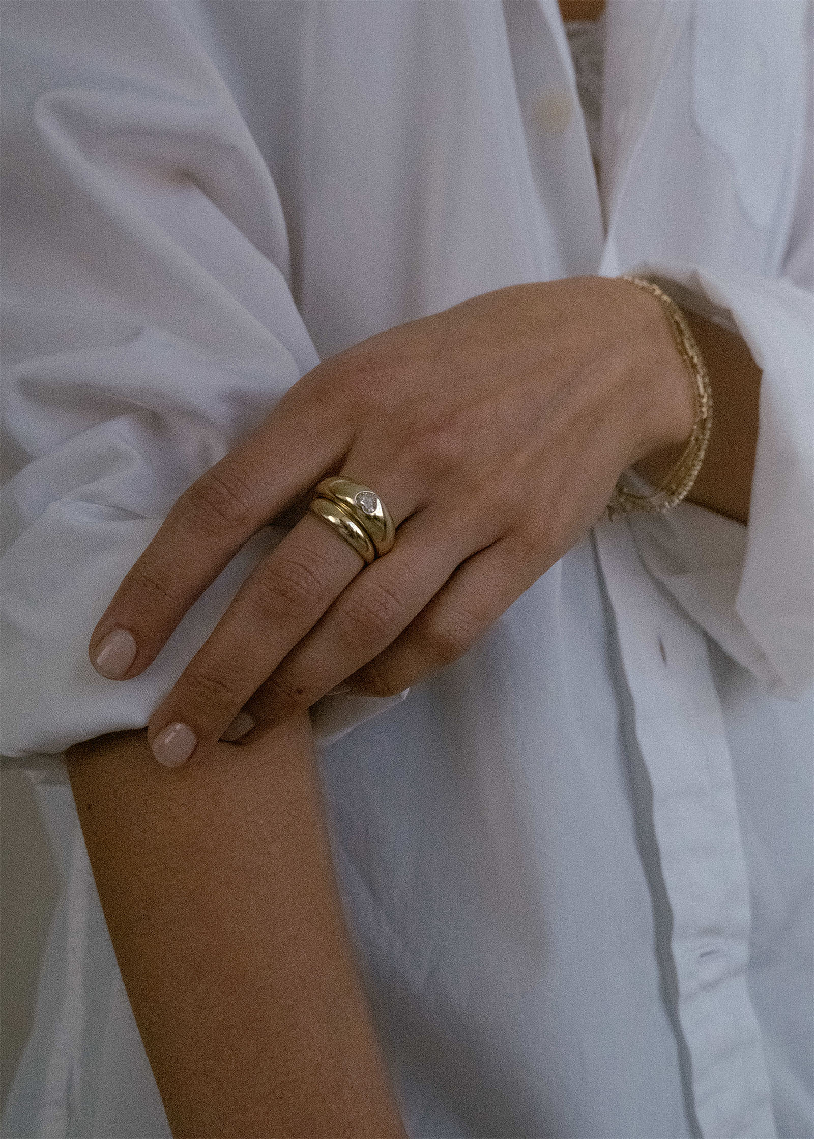 Kinn - Baby Kay Heart Dome Ring Diamond - Image 4