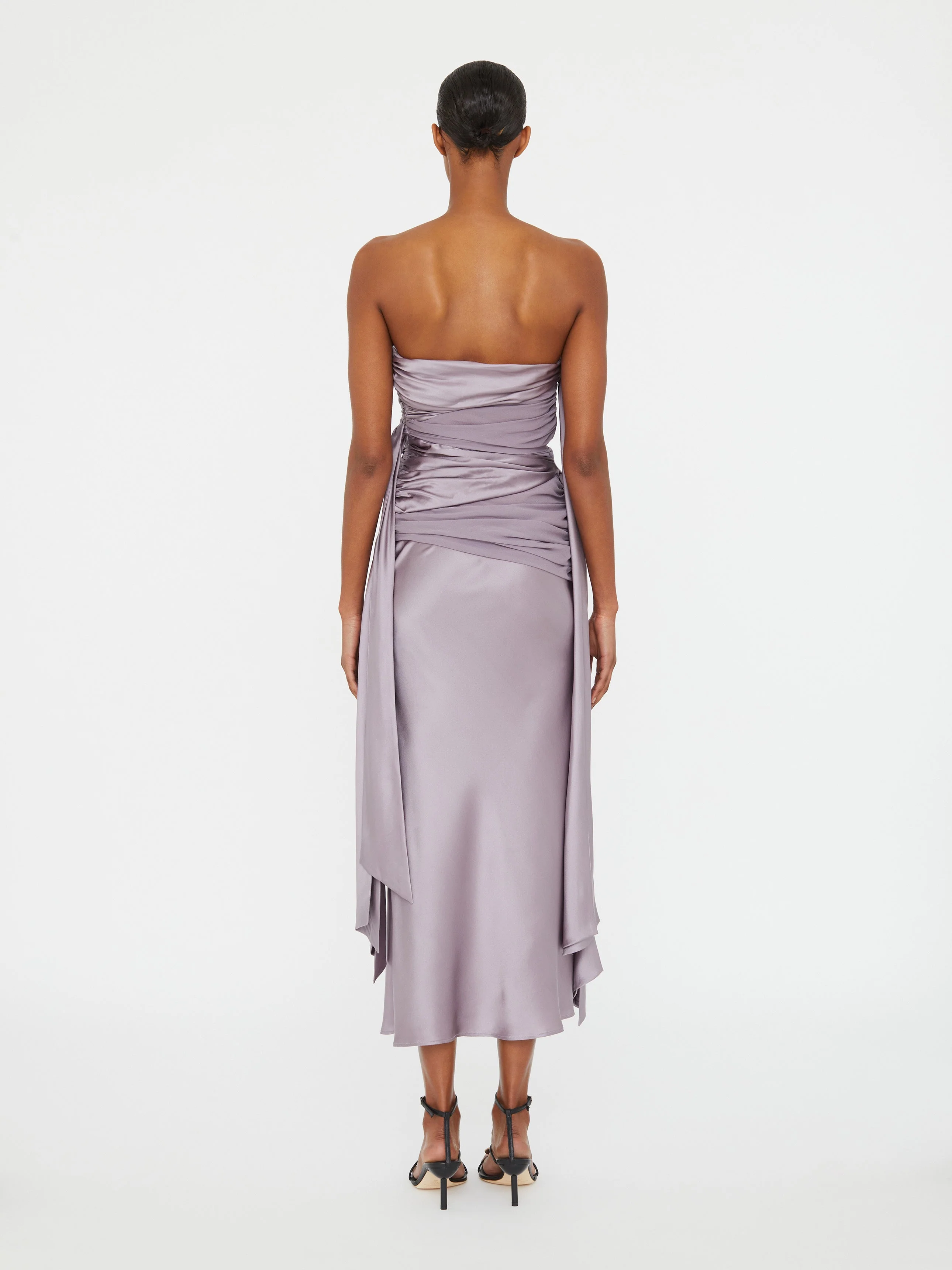 Christopher Esber - Knotted Silk Gather Midi Dress - Image 5