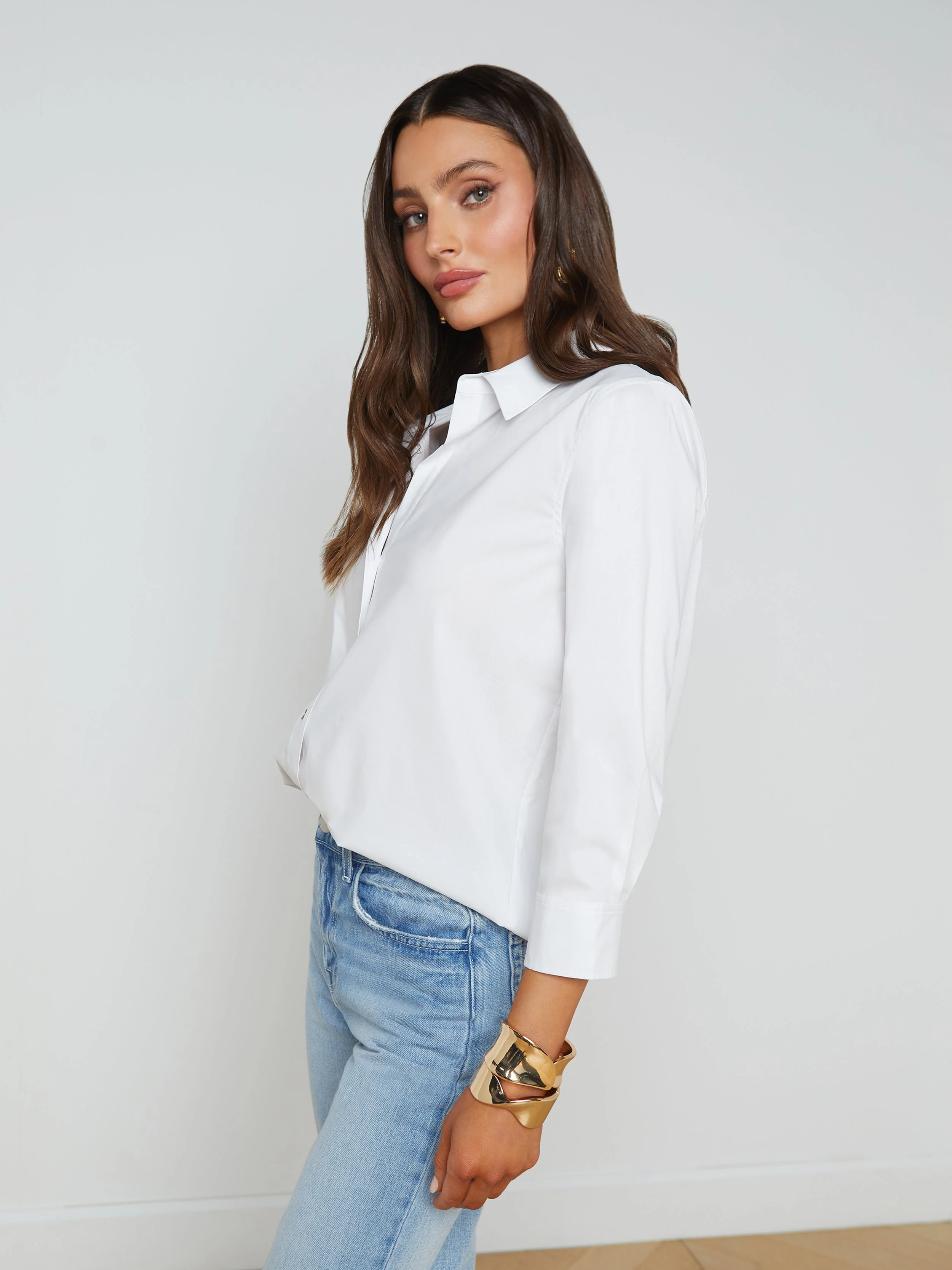 L'AGENCE - Daniella Cotton - Blend Blouse - Image 4