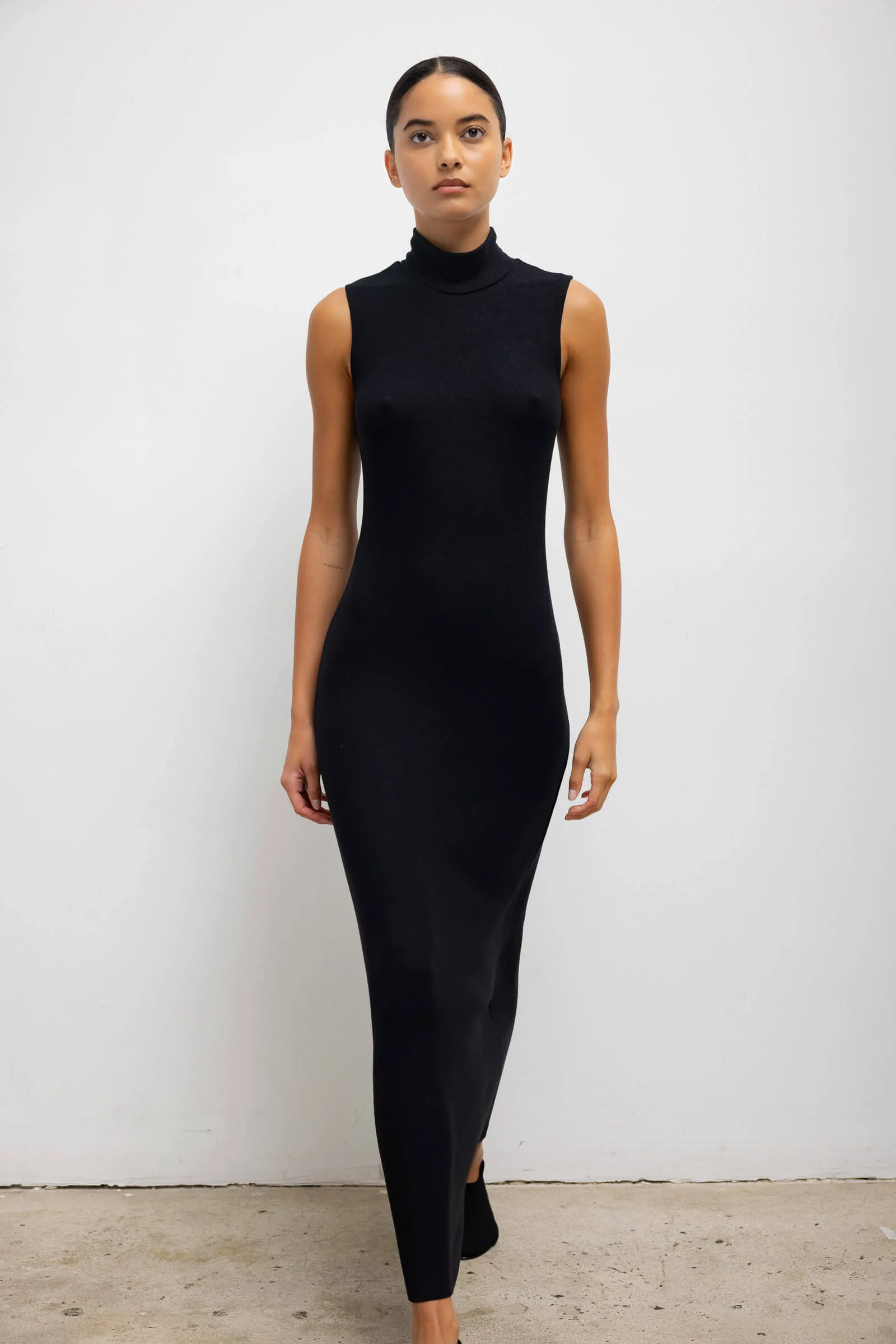 Leset - Lauren Sleeveless Turtleneck Maxi Dress - Image 4
