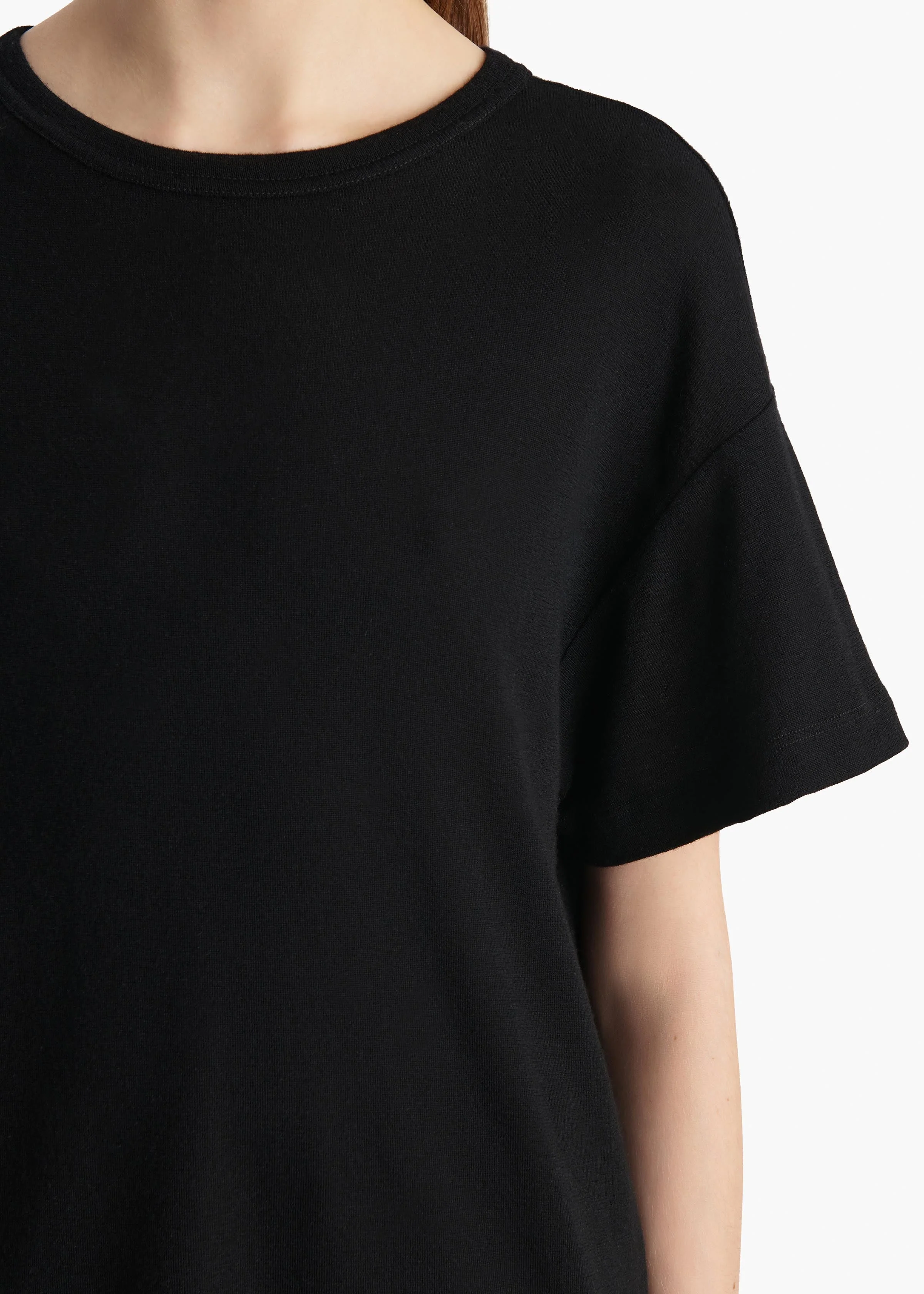 Khaite - Maeve T - Shirt in Black Silk Cashmere Jersey - Image 13