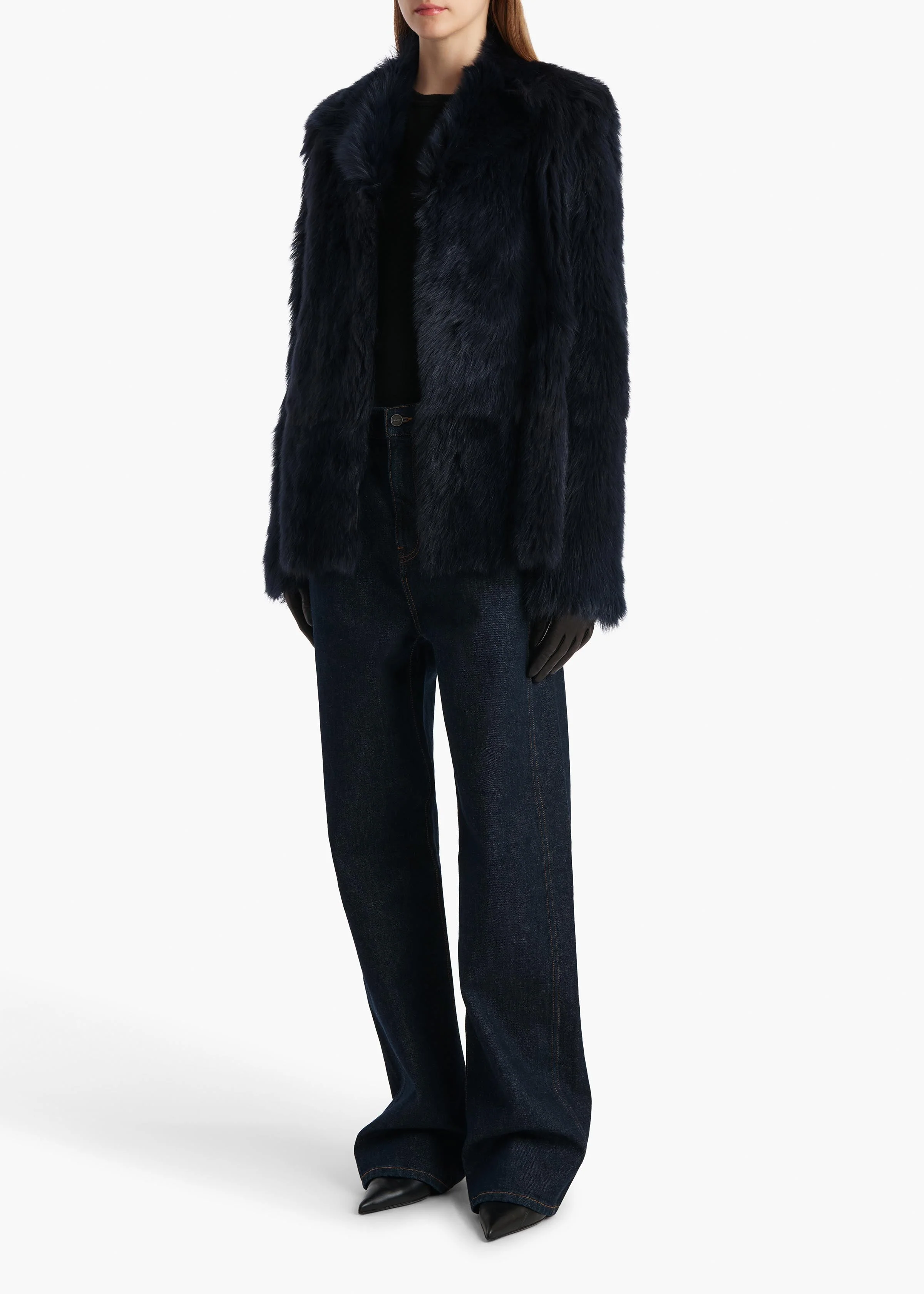 Khaite - Maeve T - Shirt in Black Silk Cashmere Jersey - Image 2