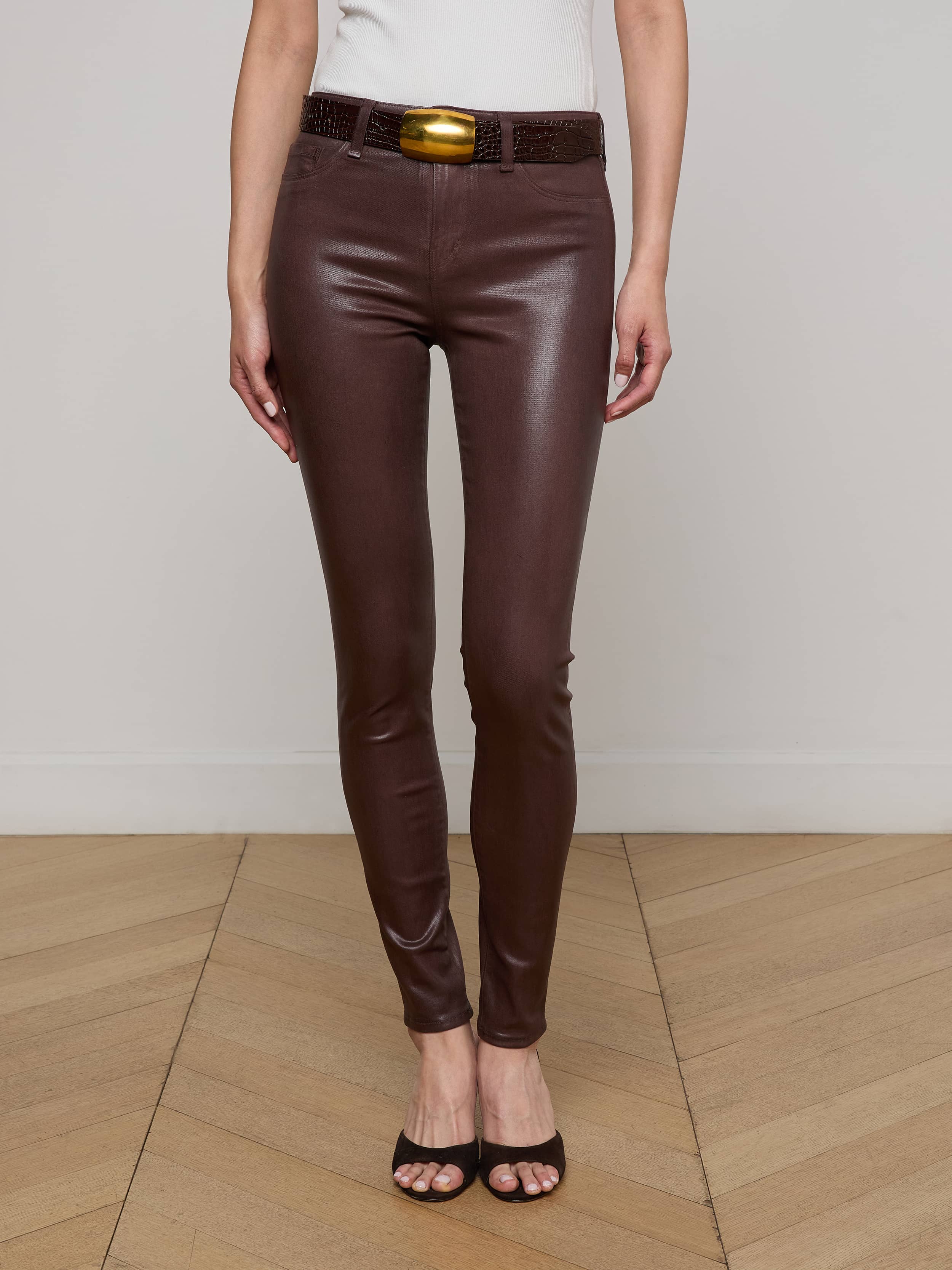 L'AGENCE - Marguerite Coated Skinny Jean - Image 2