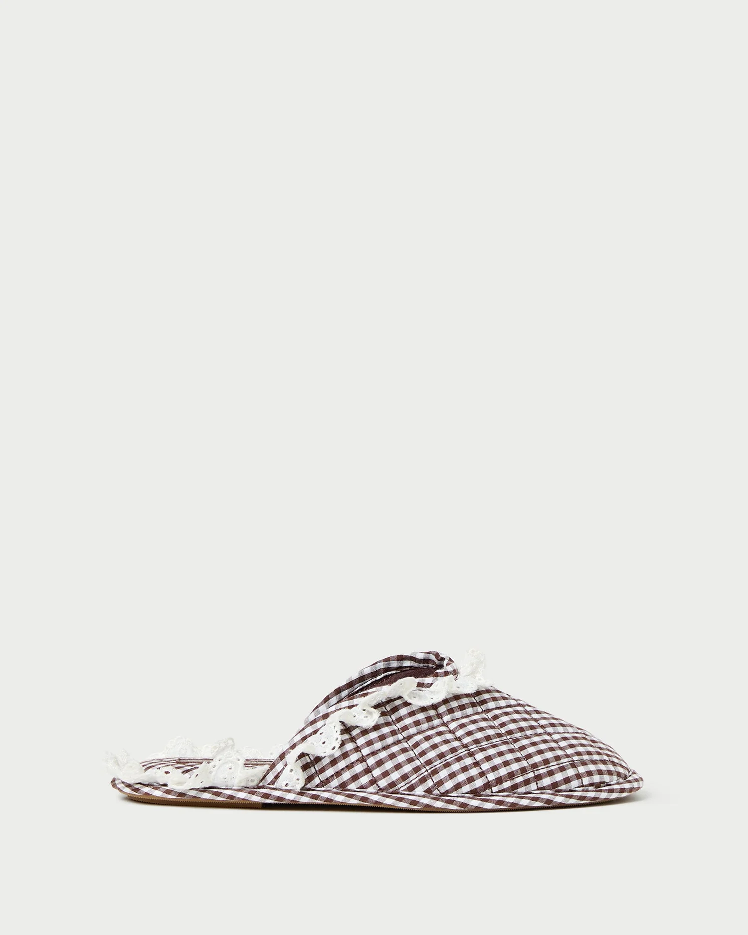 Loeffler Randall - Marky Brown/White Gingham Slipper - Image 3