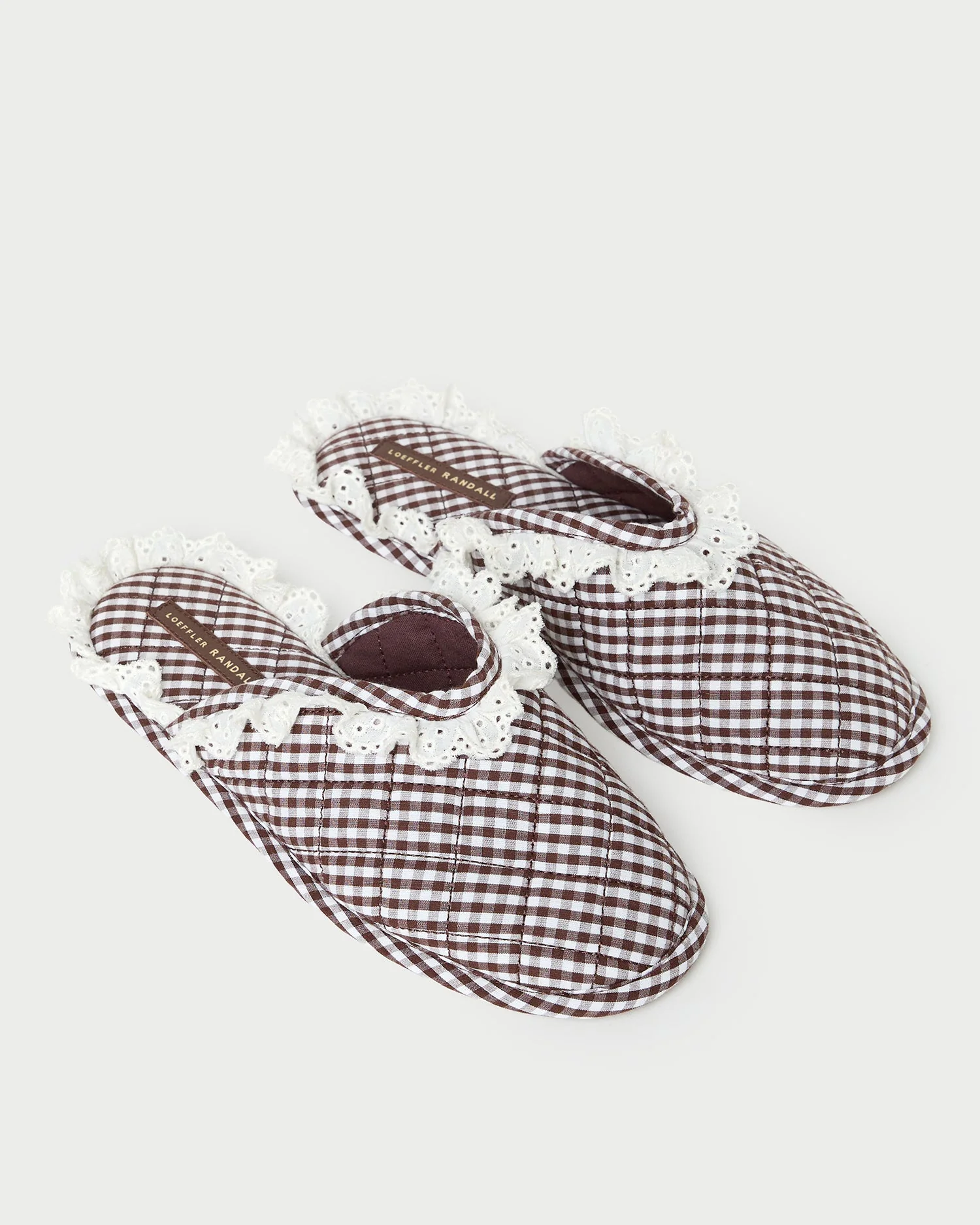 Loeffler Randall - Marky Brown/White Gingham Slipper - Image 4