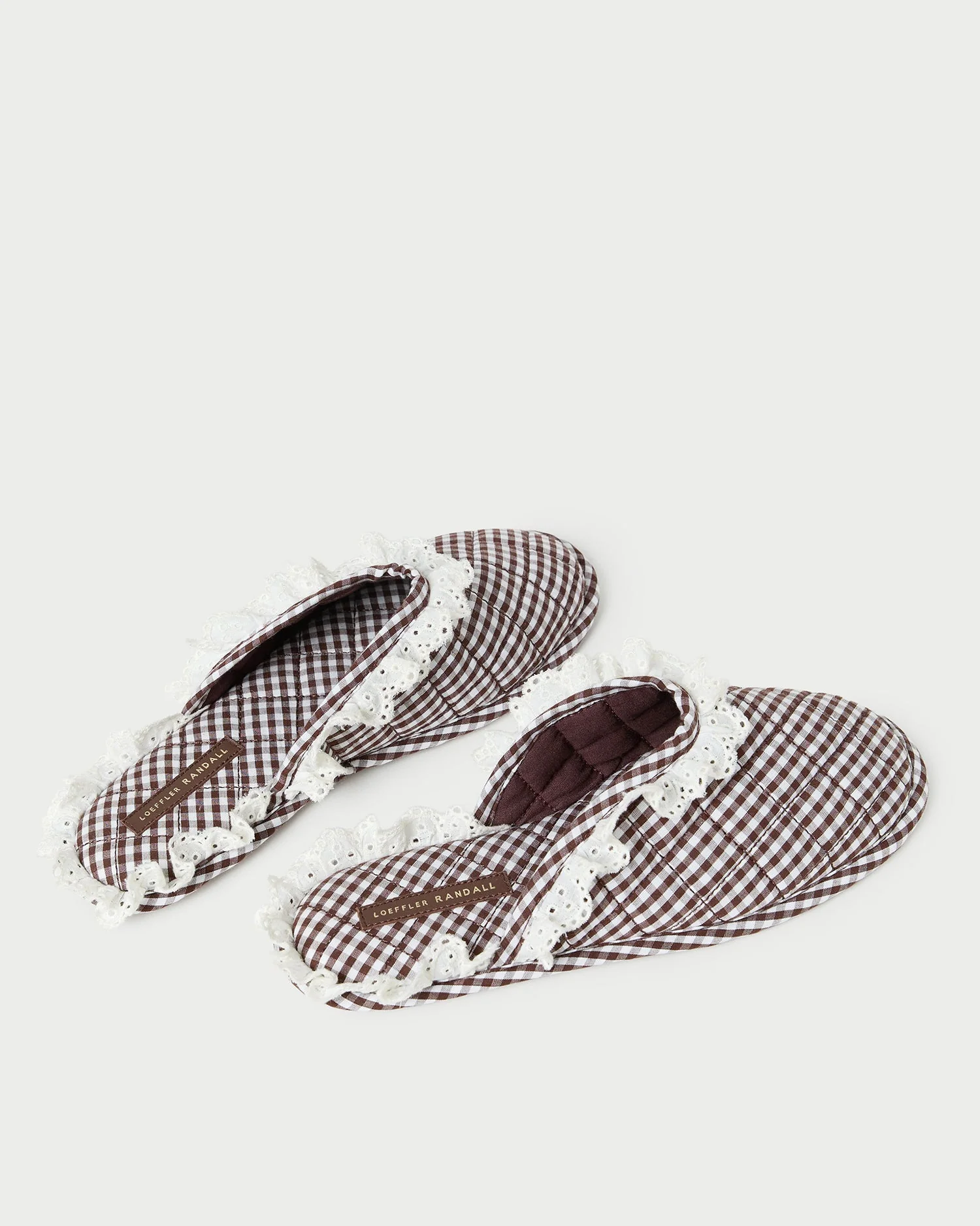 Loeffler Randall - Marky Brown/White Gingham Slipper - Image 5