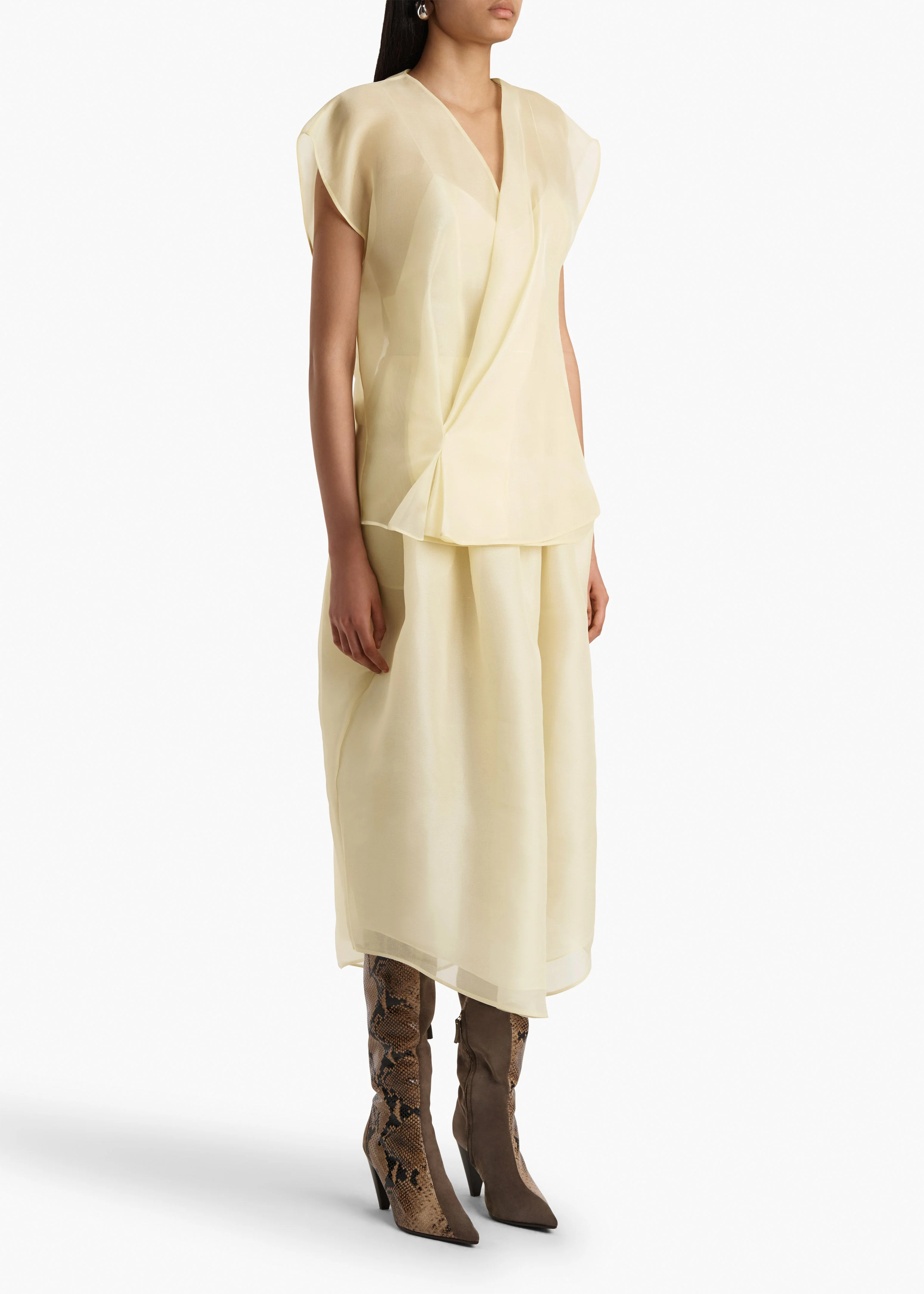 Khaite - Mer Top in Pale Yellow - Image 9