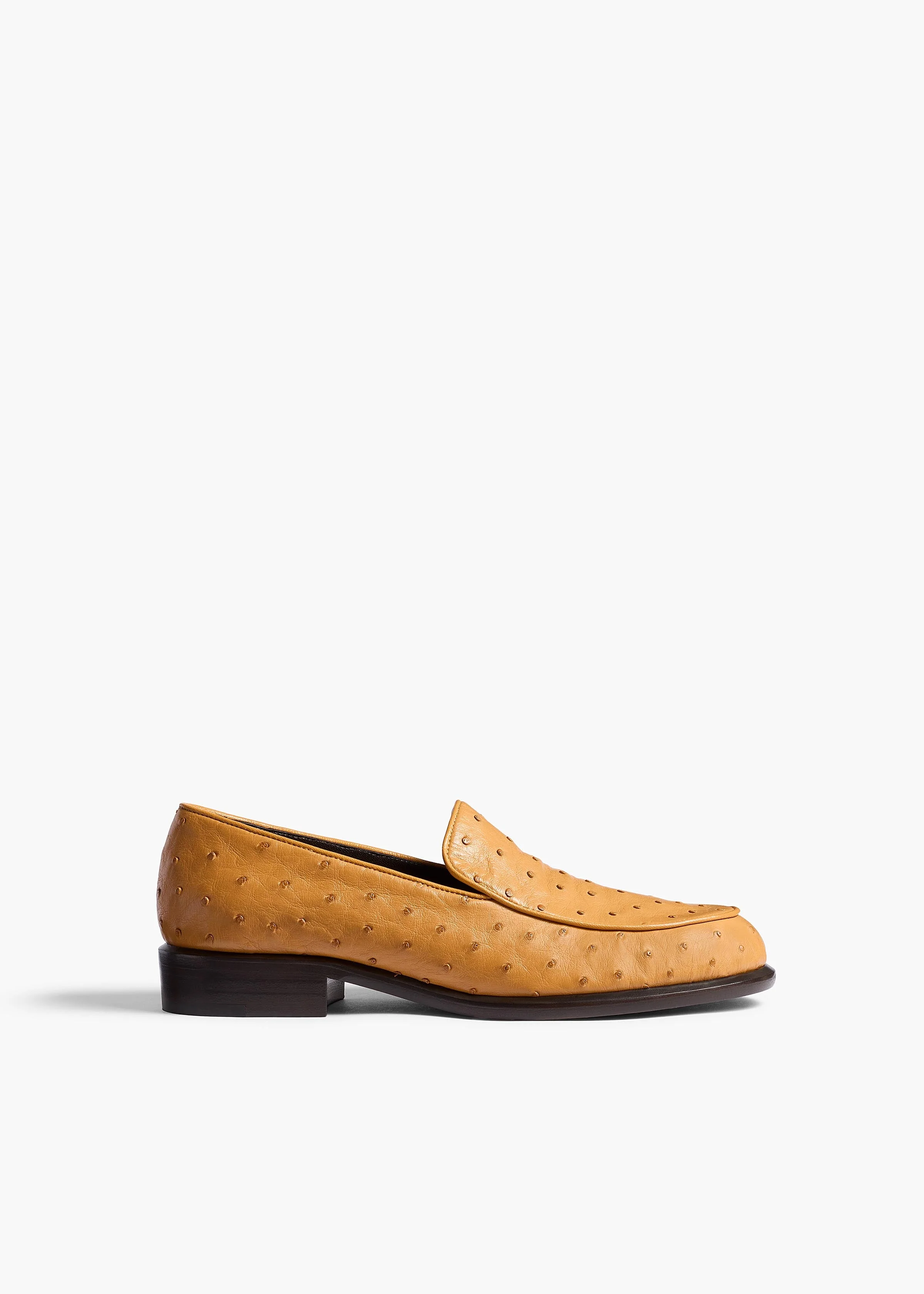 Khaite - Miles Loafer in Chestnut Ostrich - Image 6