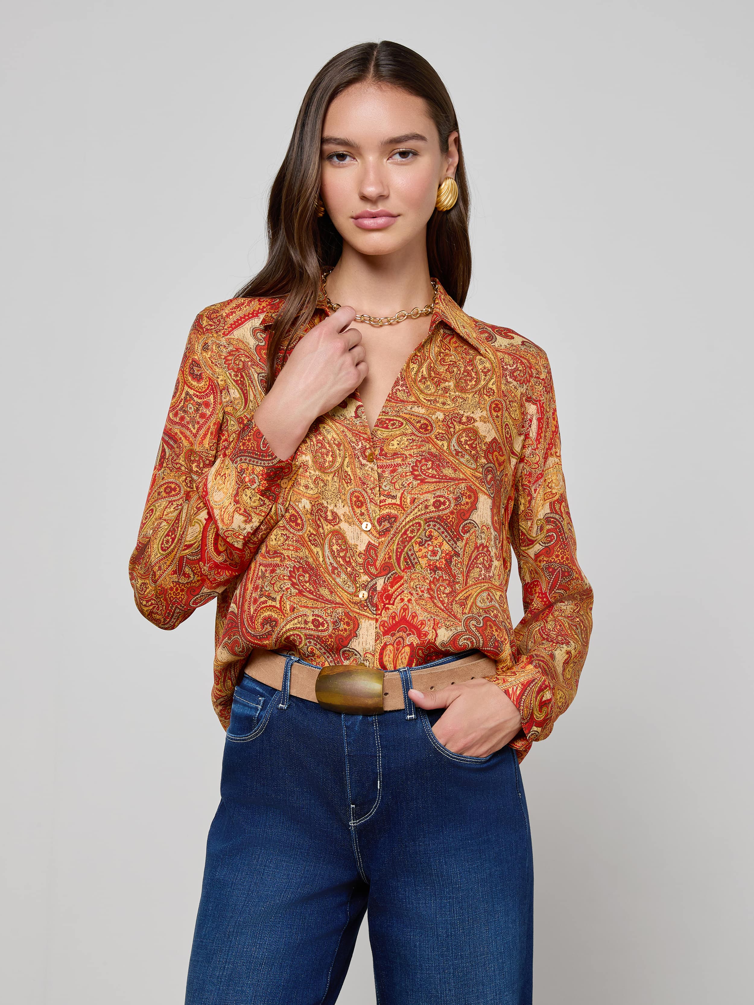 L'AGENCE - Nina Silk Blouse - Image 7