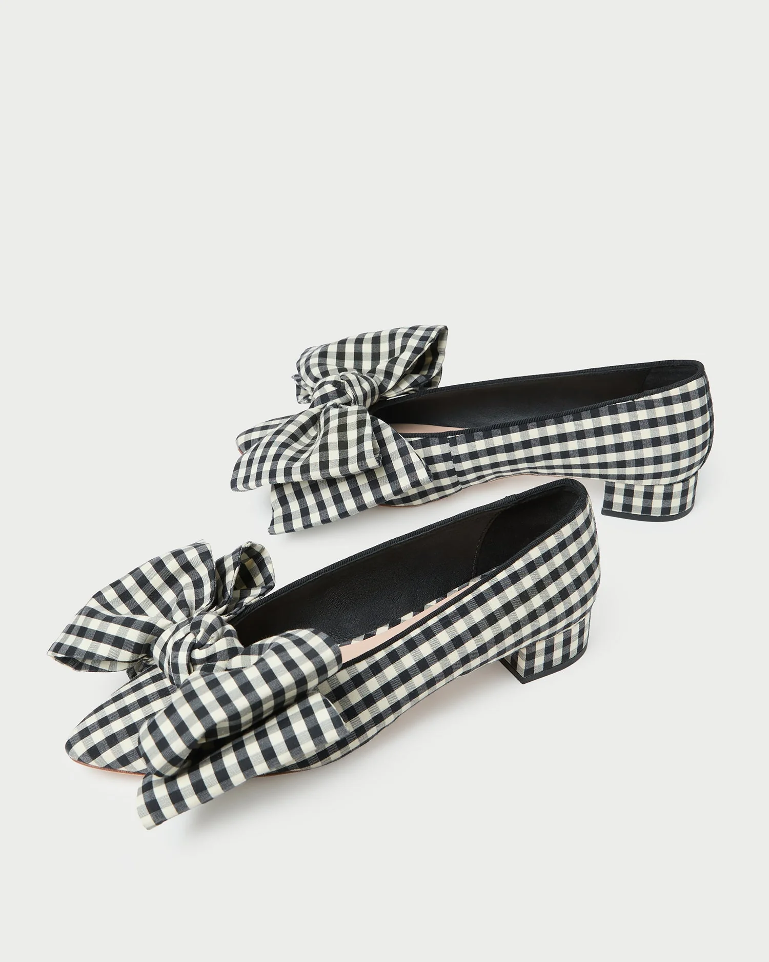 Loeffler Randall - Noa Black/White Gingham Bow Flat - Image 5