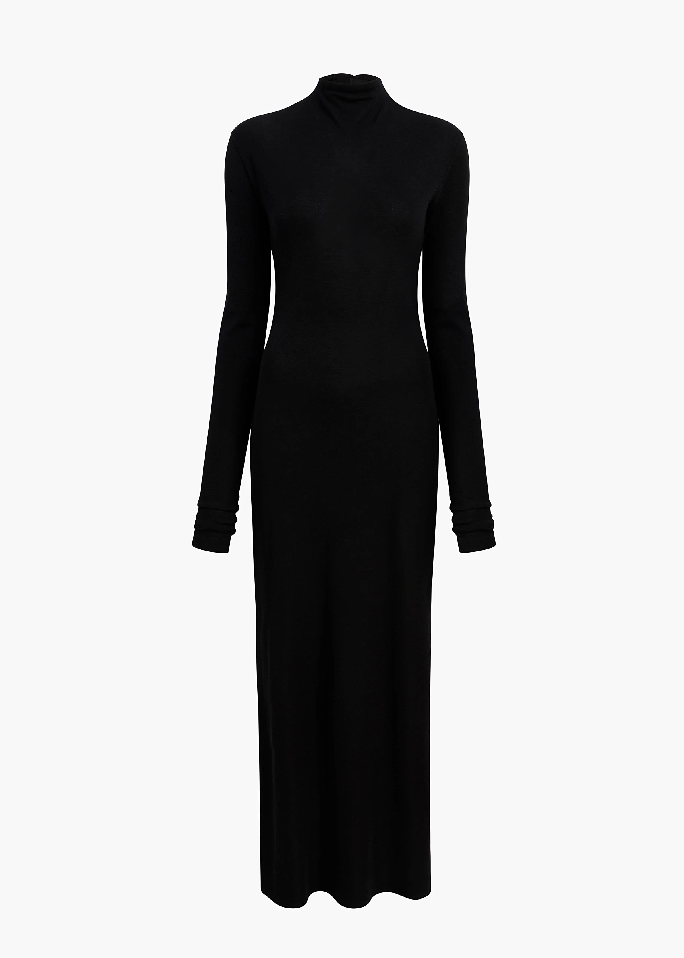 Khaite - Norla Dress in Black Silk Cashmere Jersey - Image 8