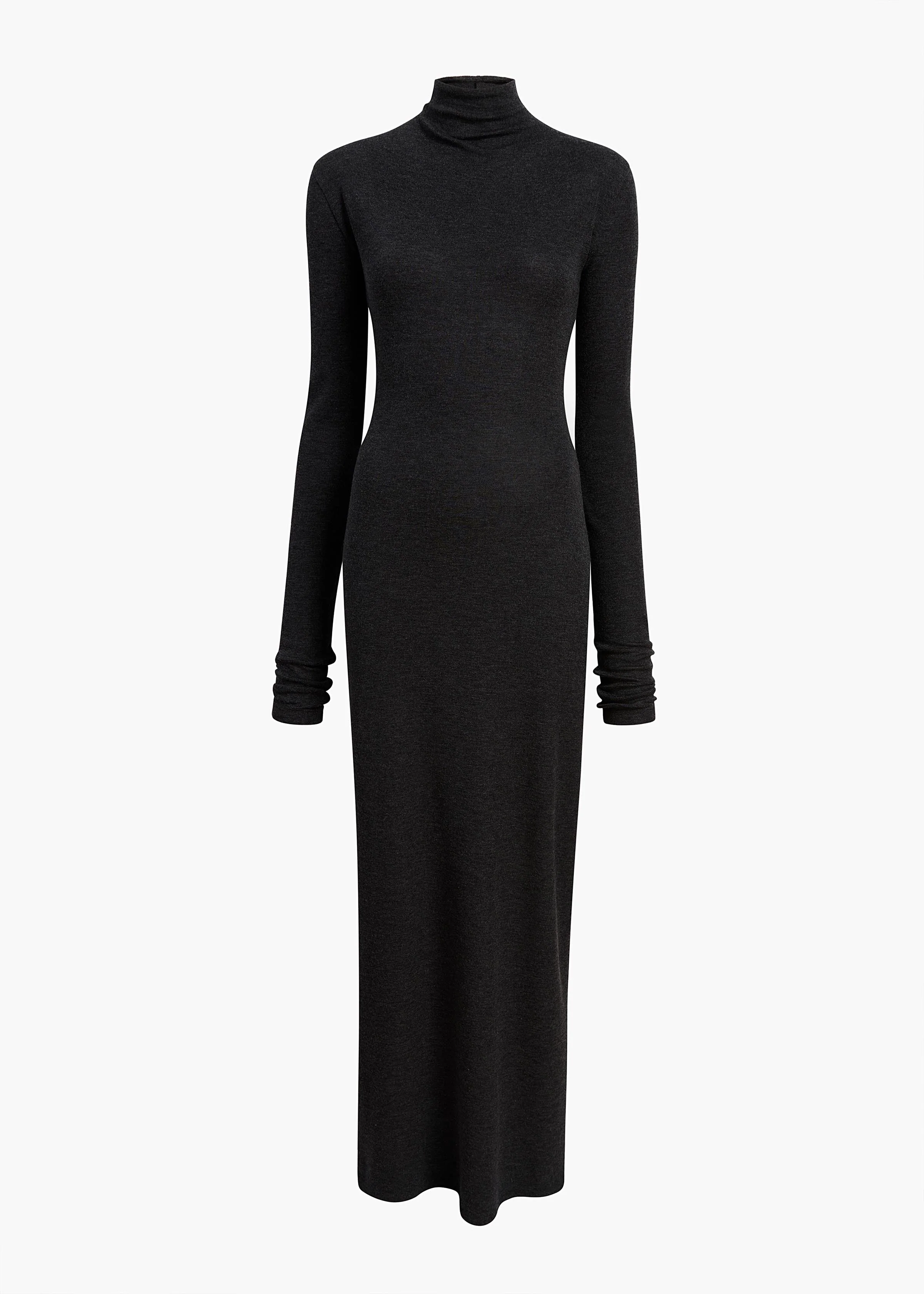 Khaite - Norla Dress in Charcoal Silk Cashmere Jersey - Image 8