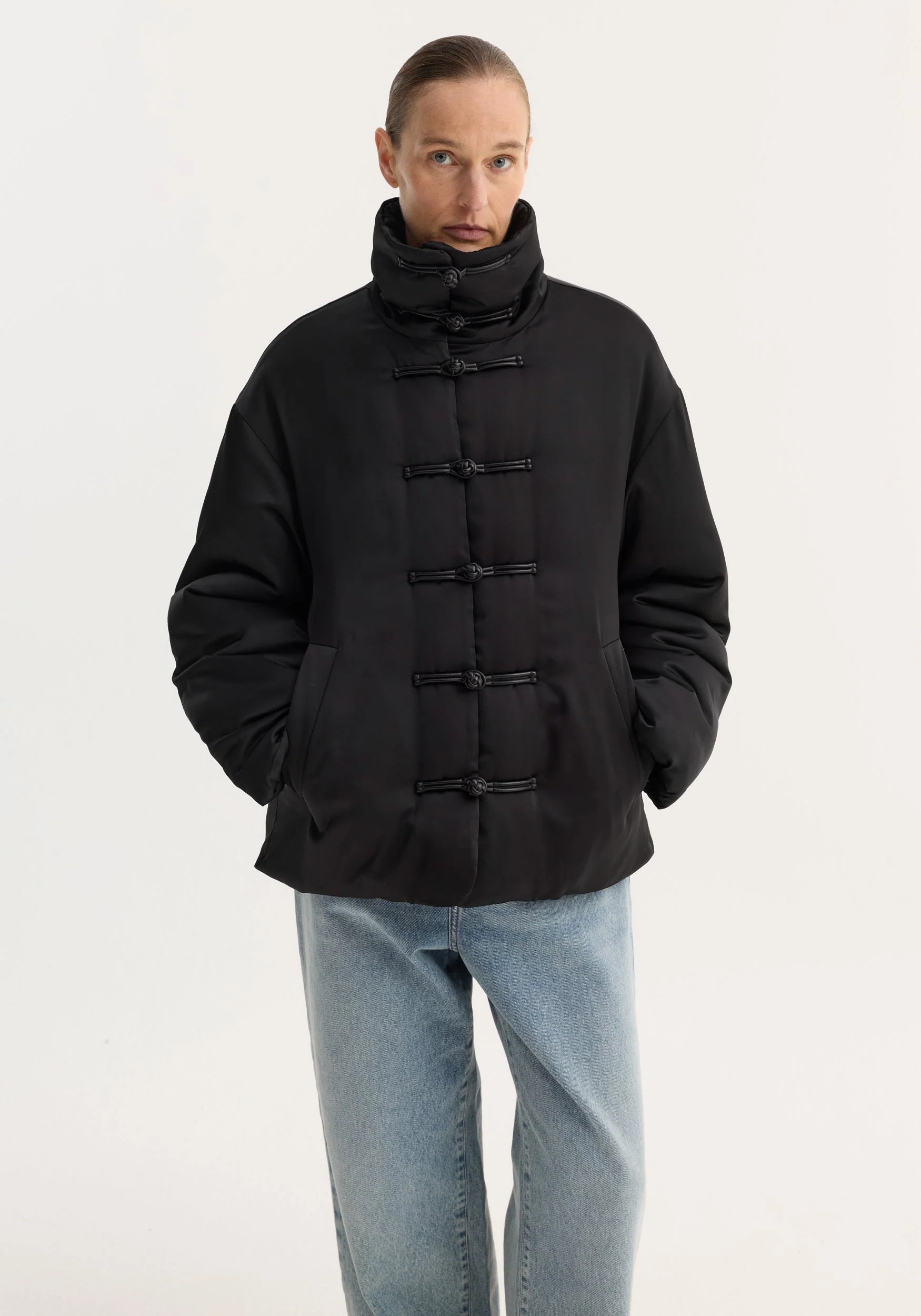 ROHE - Padded puffer jacket | black - Image 3