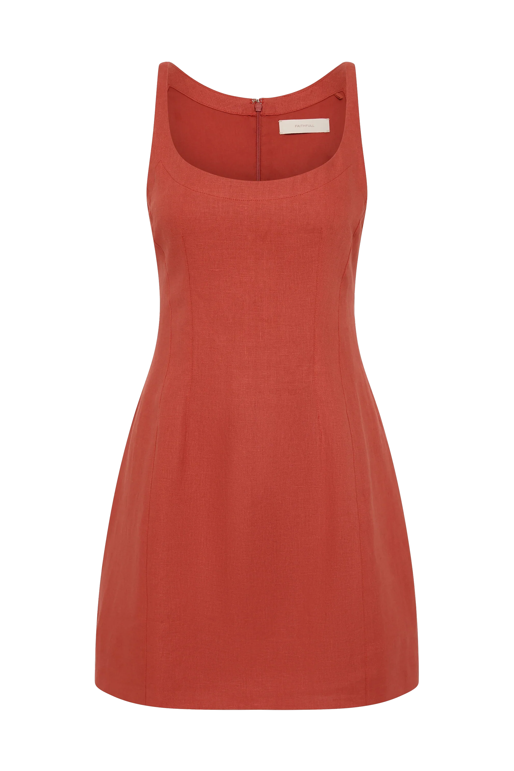Faithfull - Sanne Mini Dress Dusty Tomato - Image 5